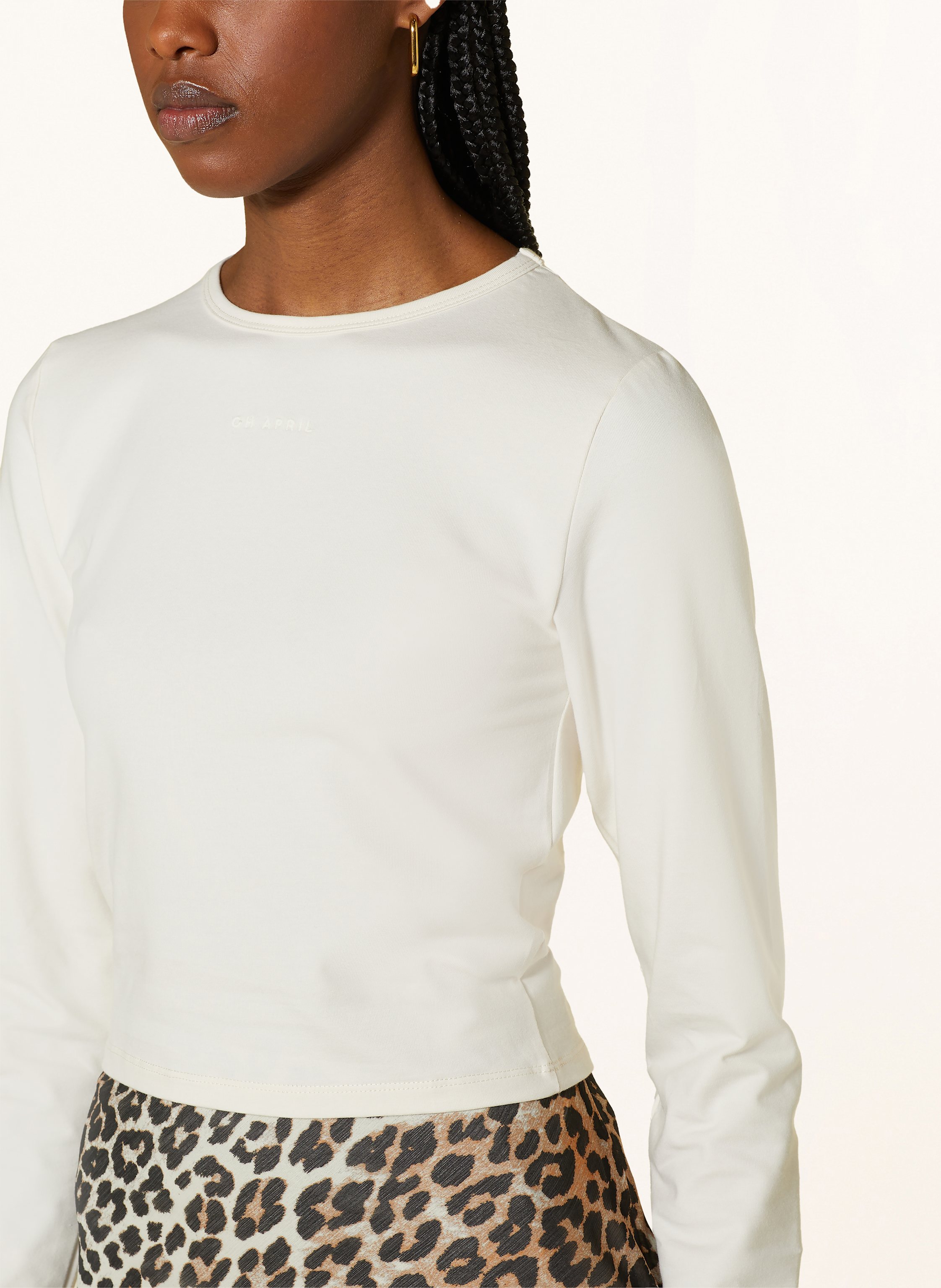 Thumbnail - Oh April Cropped-Longsleeve Ica beige