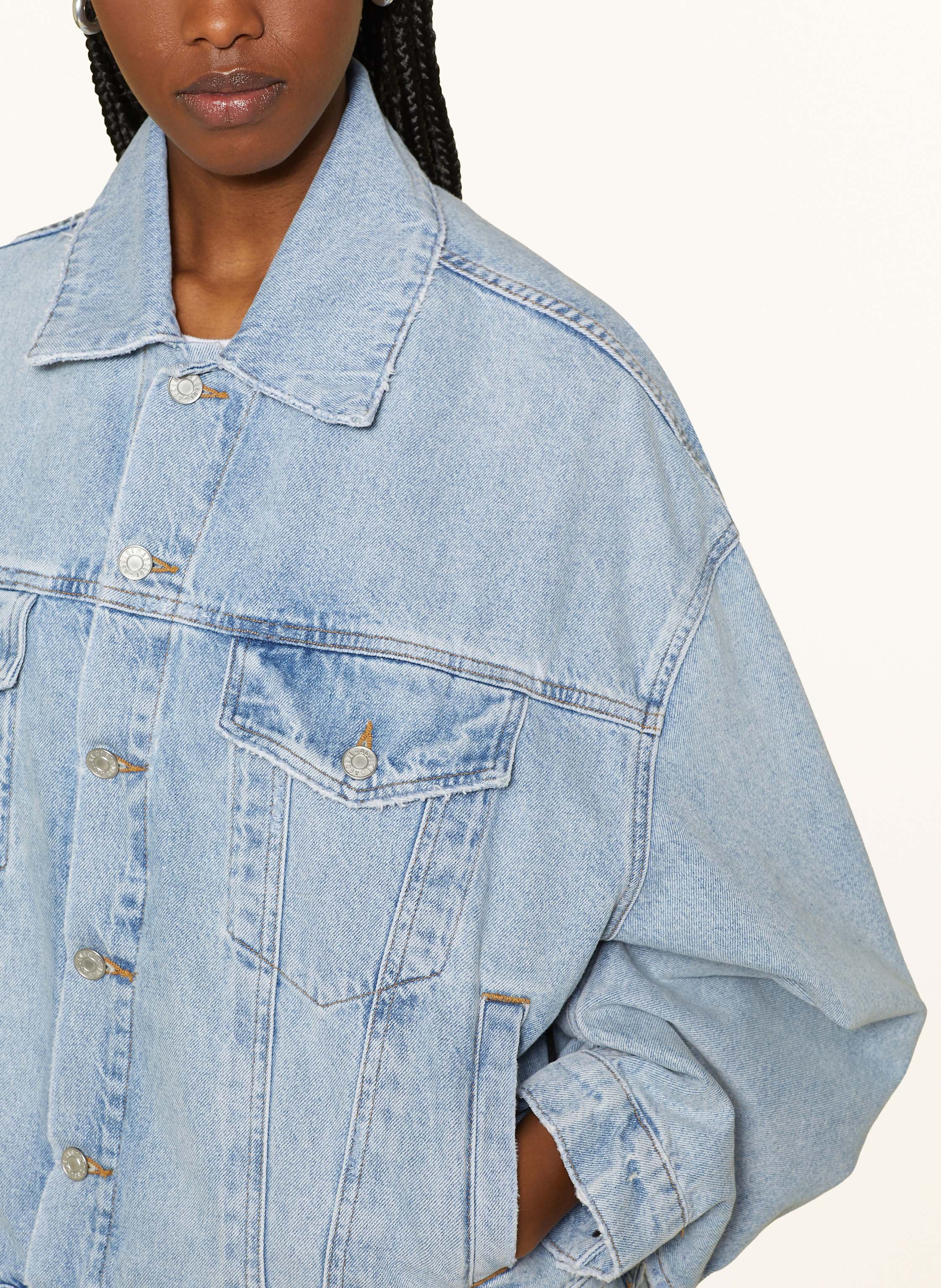 Thumbnail - Agolde Jeansjacke Dalton blau