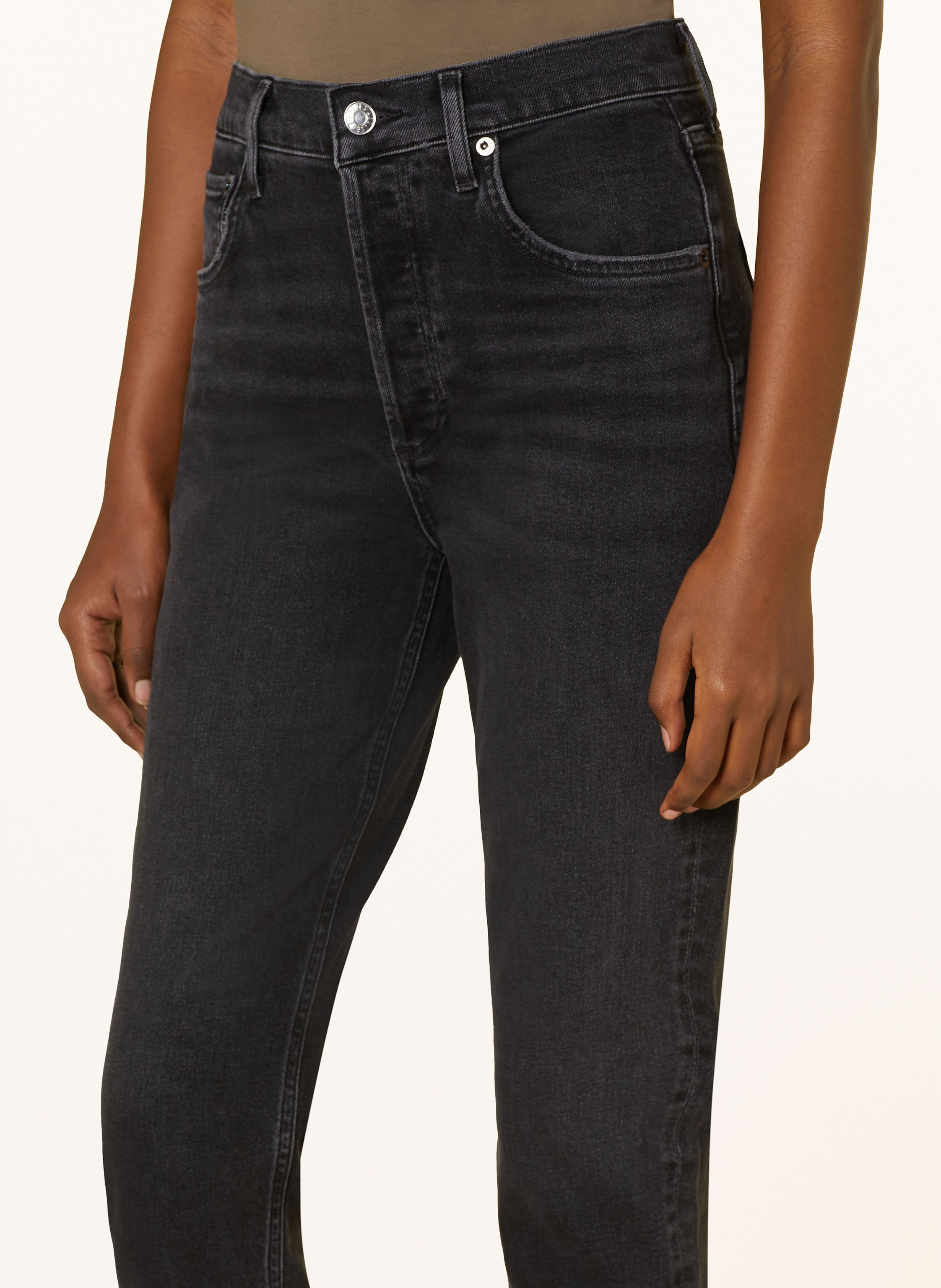 Thumbnail - Agolde 7/8-Jeans Riley schwarz