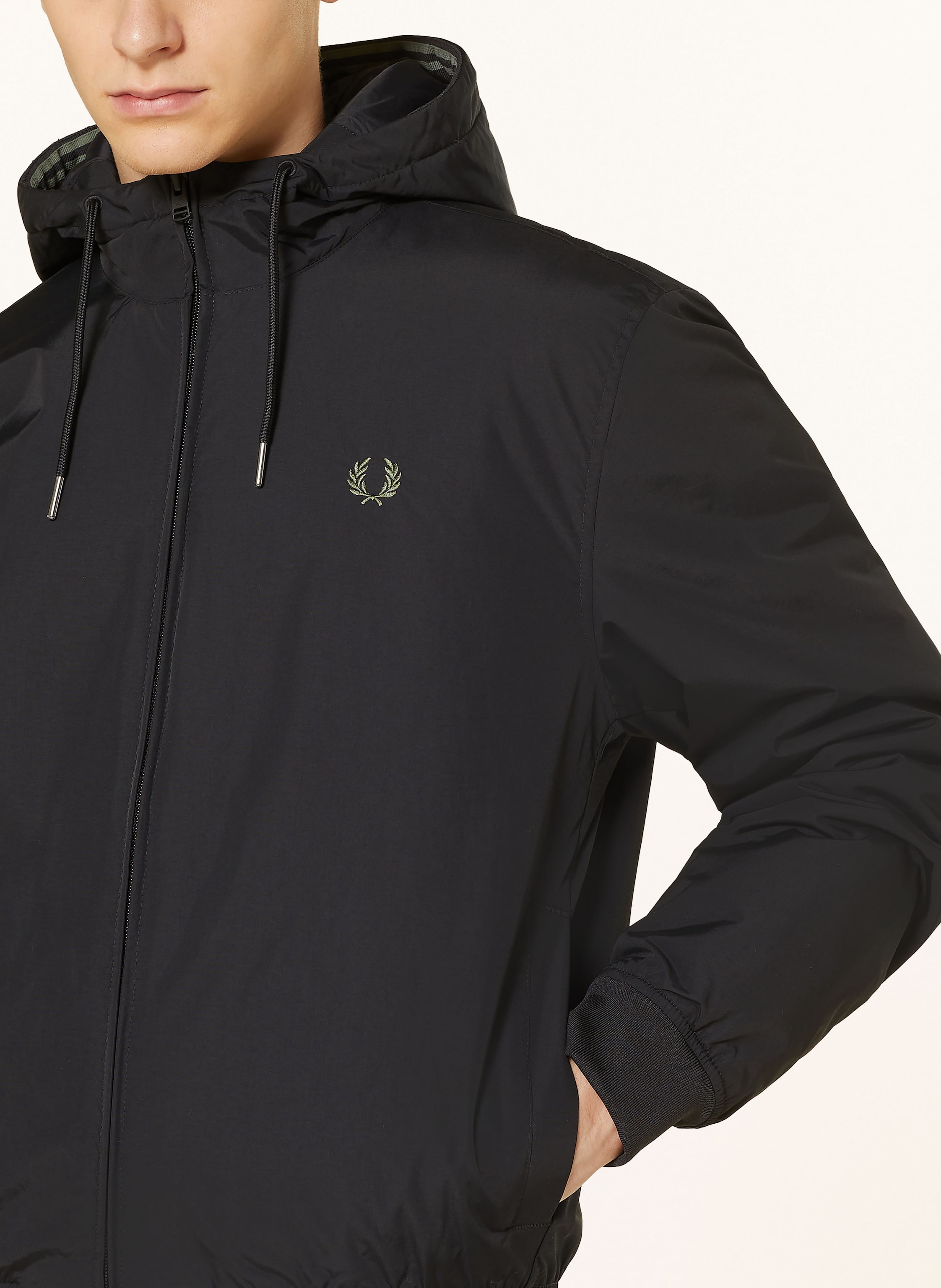 Thumbnail - Fred Perry Blouson Brentham schwarz