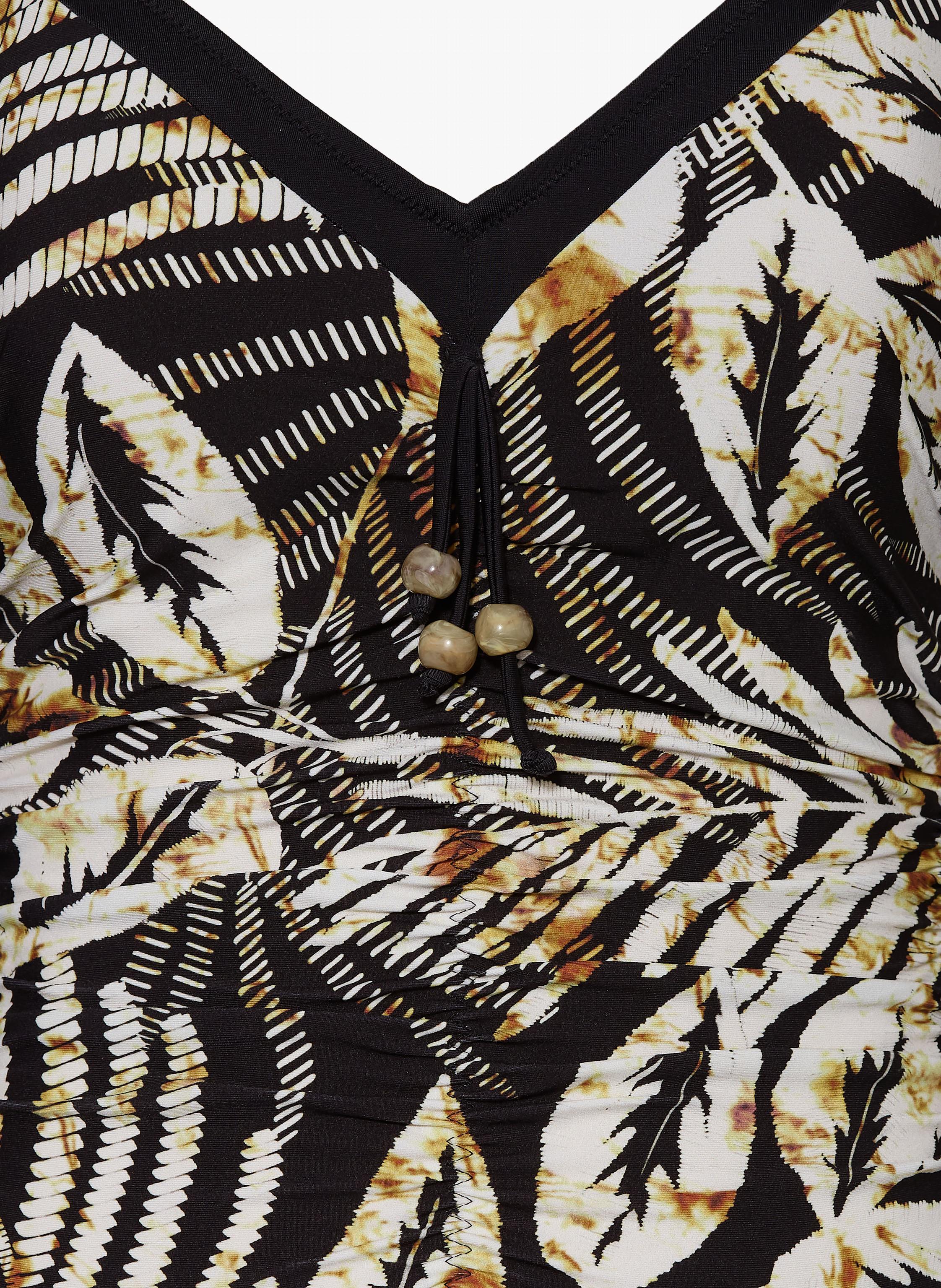 Thumbnail - Charmline Shape-Badeanzug Seductive Leaves schwarz