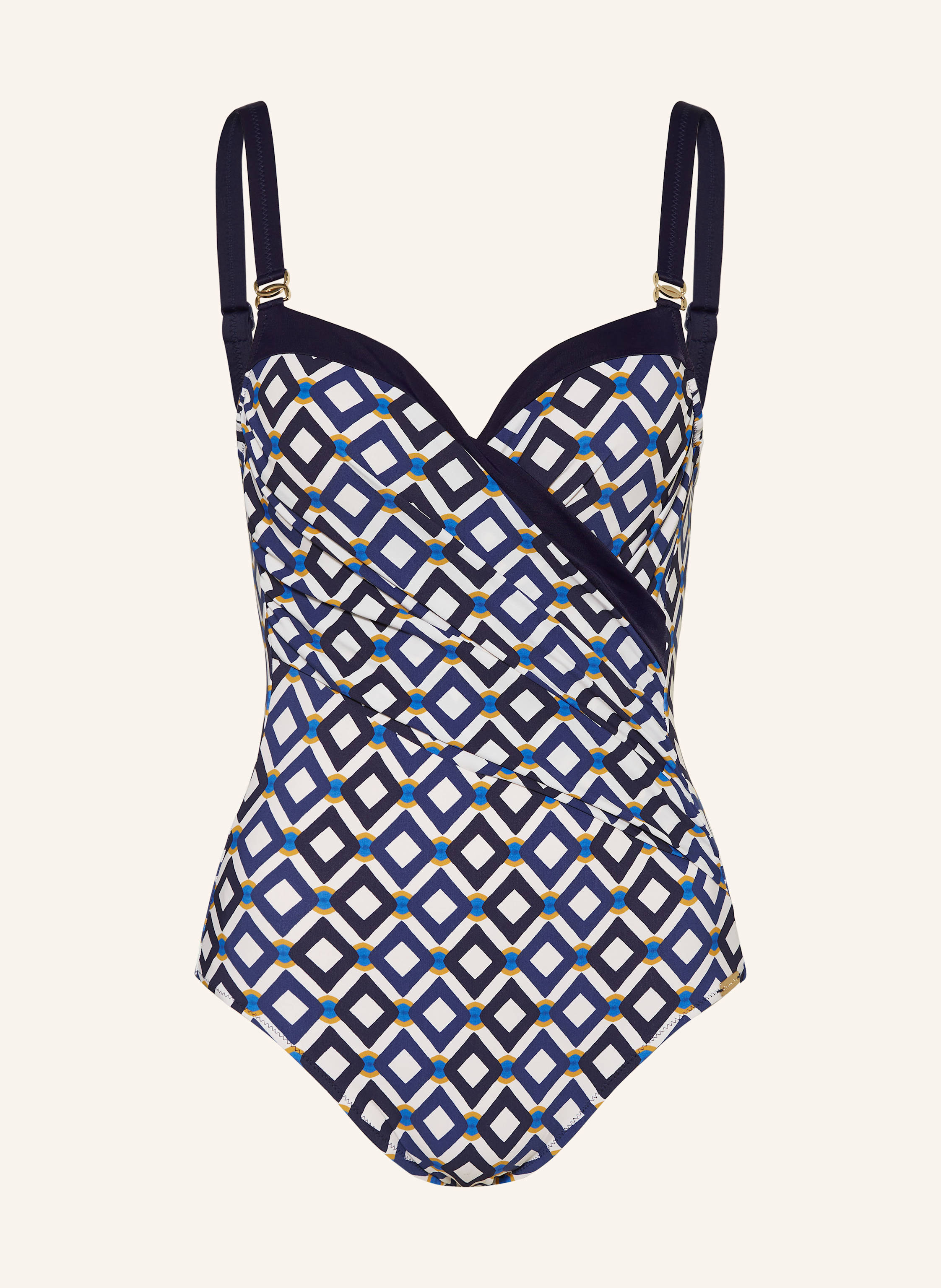 Charmline Bügel-Badeanzug Seaside Dining Mit Shaping-Effekt blau