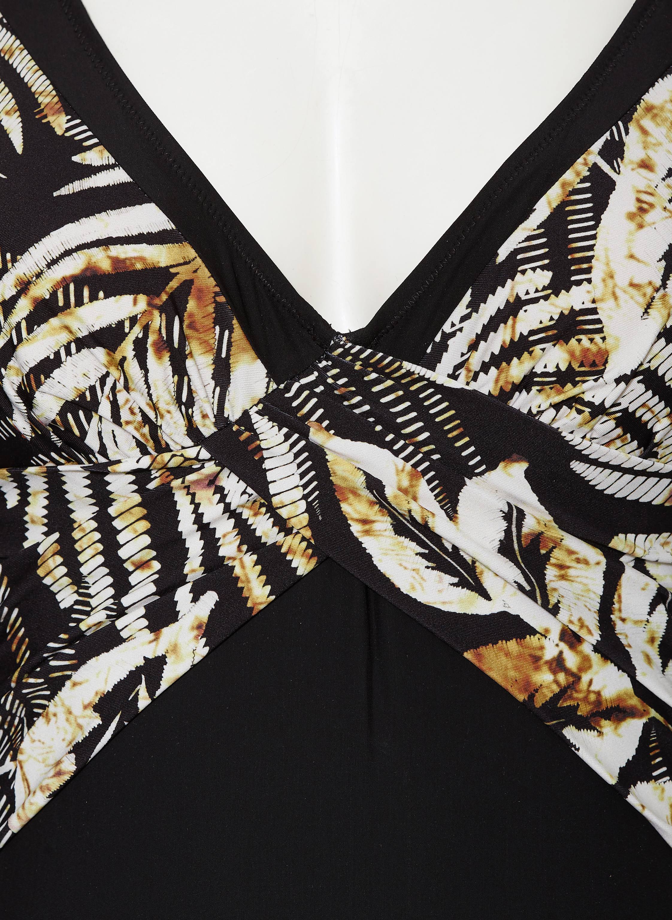 Thumbnail - Charmline Shape-Badeanzug Seductive Leaves schwarz