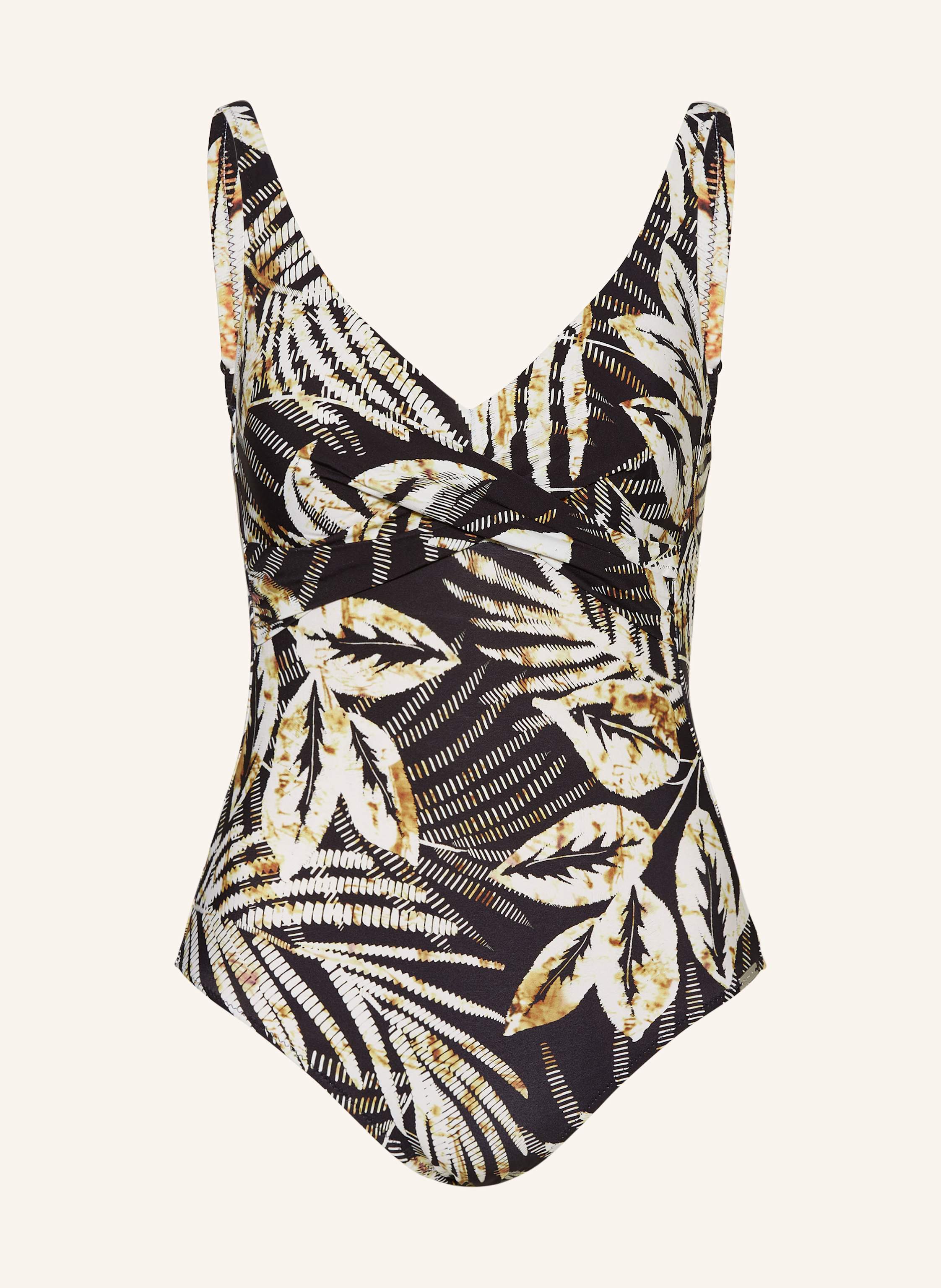 Charmline Shape-Badeanzug Seductive Leaves schwarz