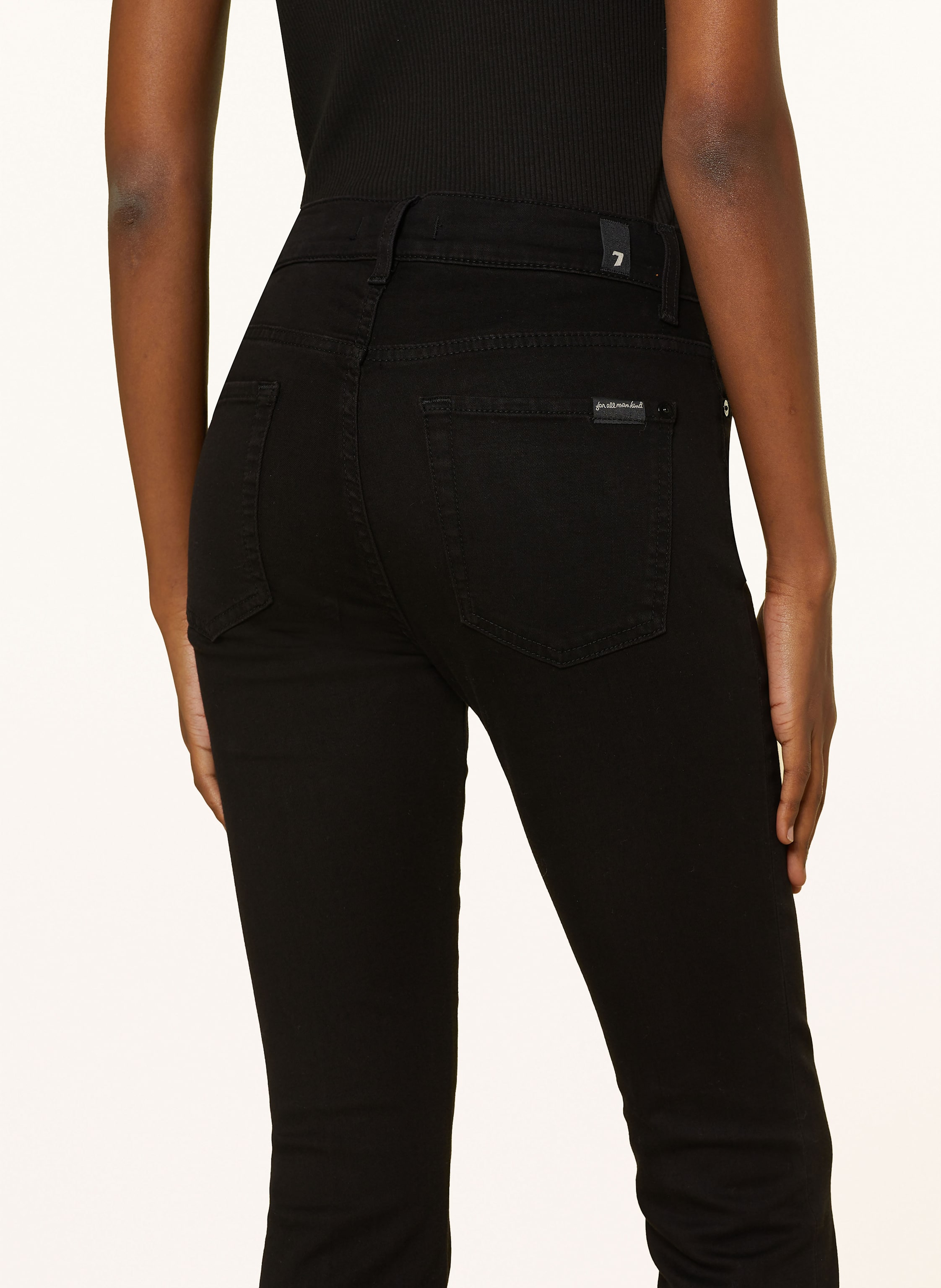 Thumbnail - 7 For All Mankind Bootcut Jeans Bootcut Tailorless Bair Rinsed Black With Side Slit schwarz