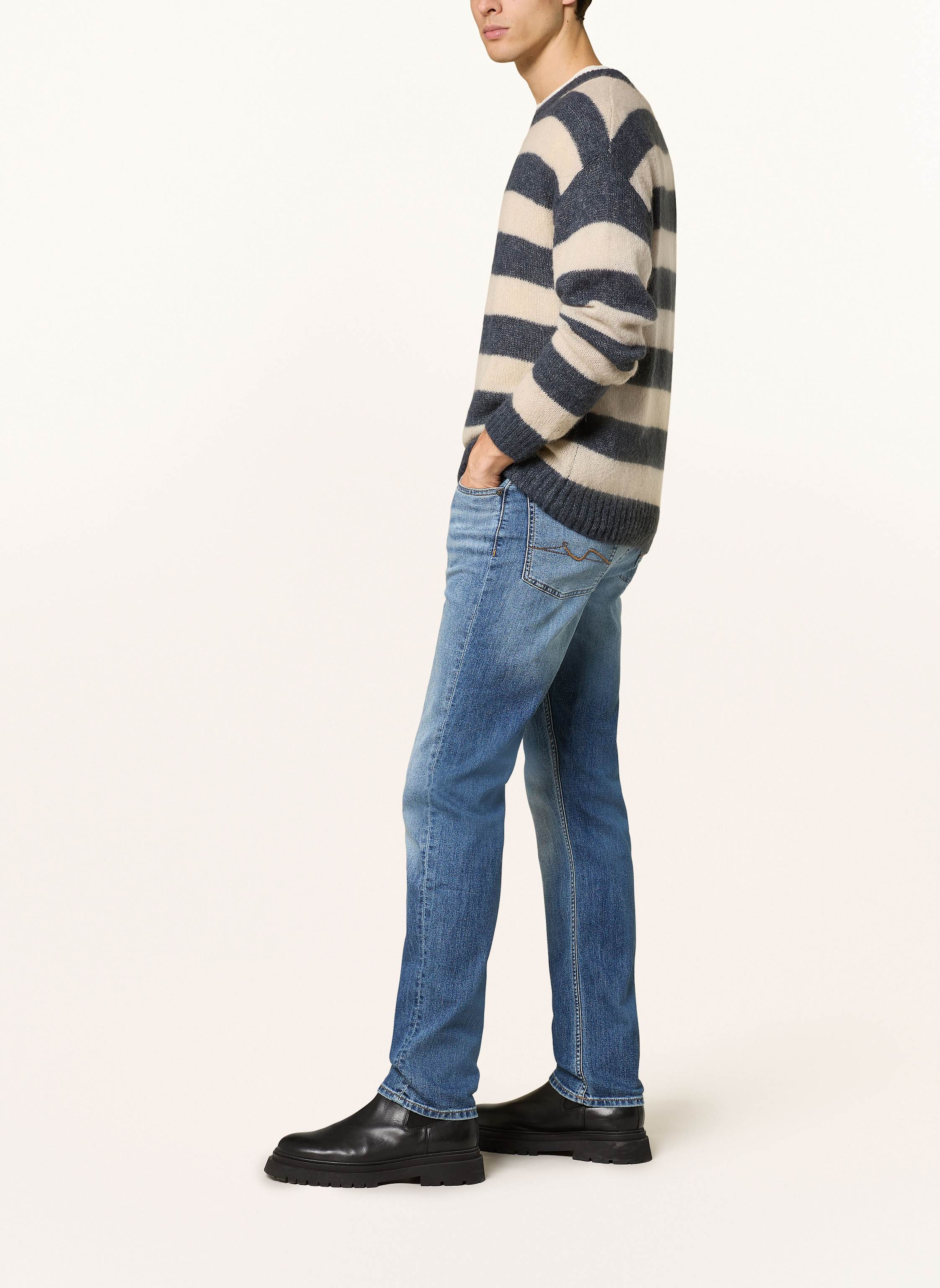 Thumbnail - 7 For All Mankind Jeans Slimmy Draft Slim Straight Fit blau