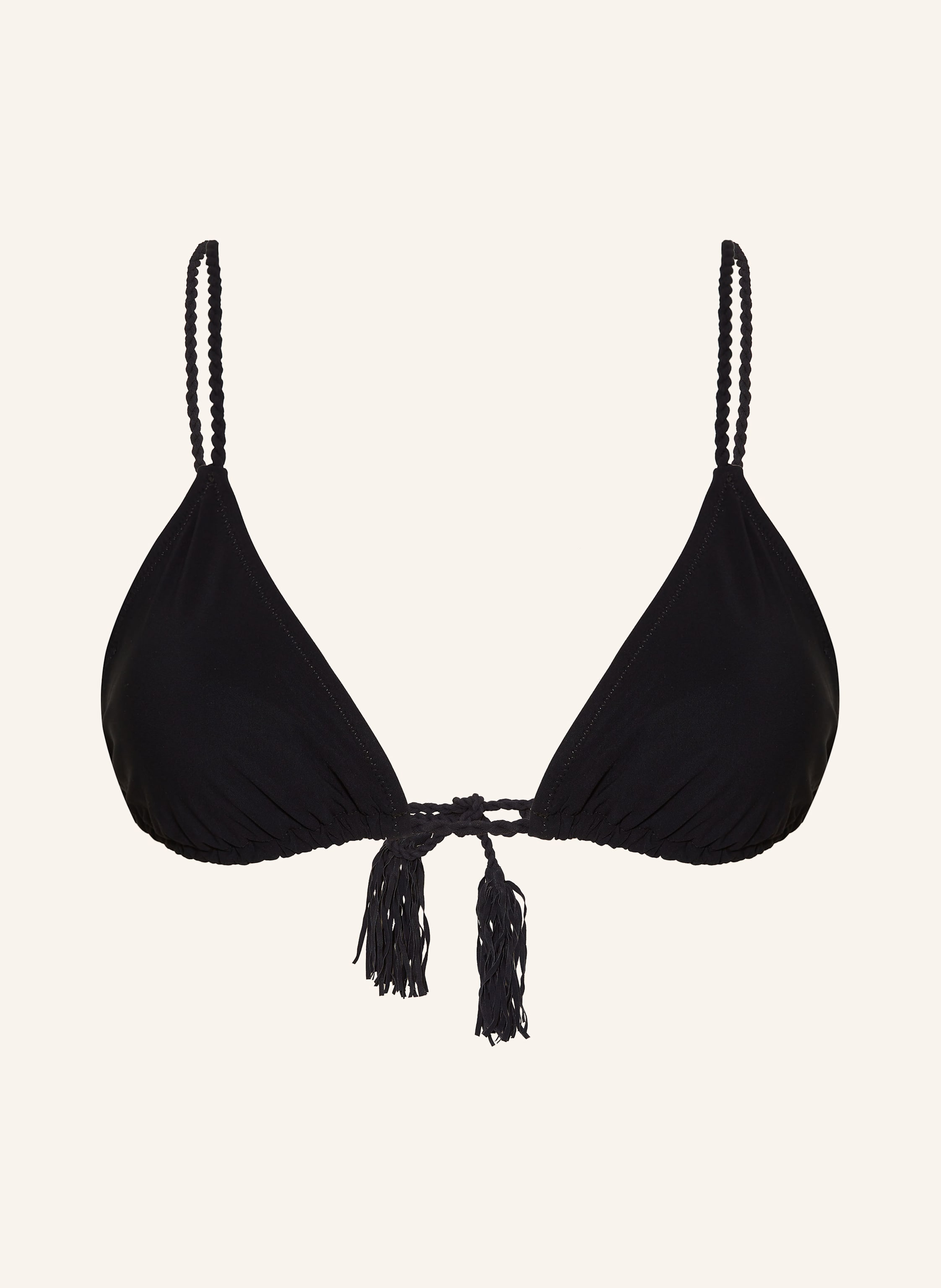 Black fringe bikini top store