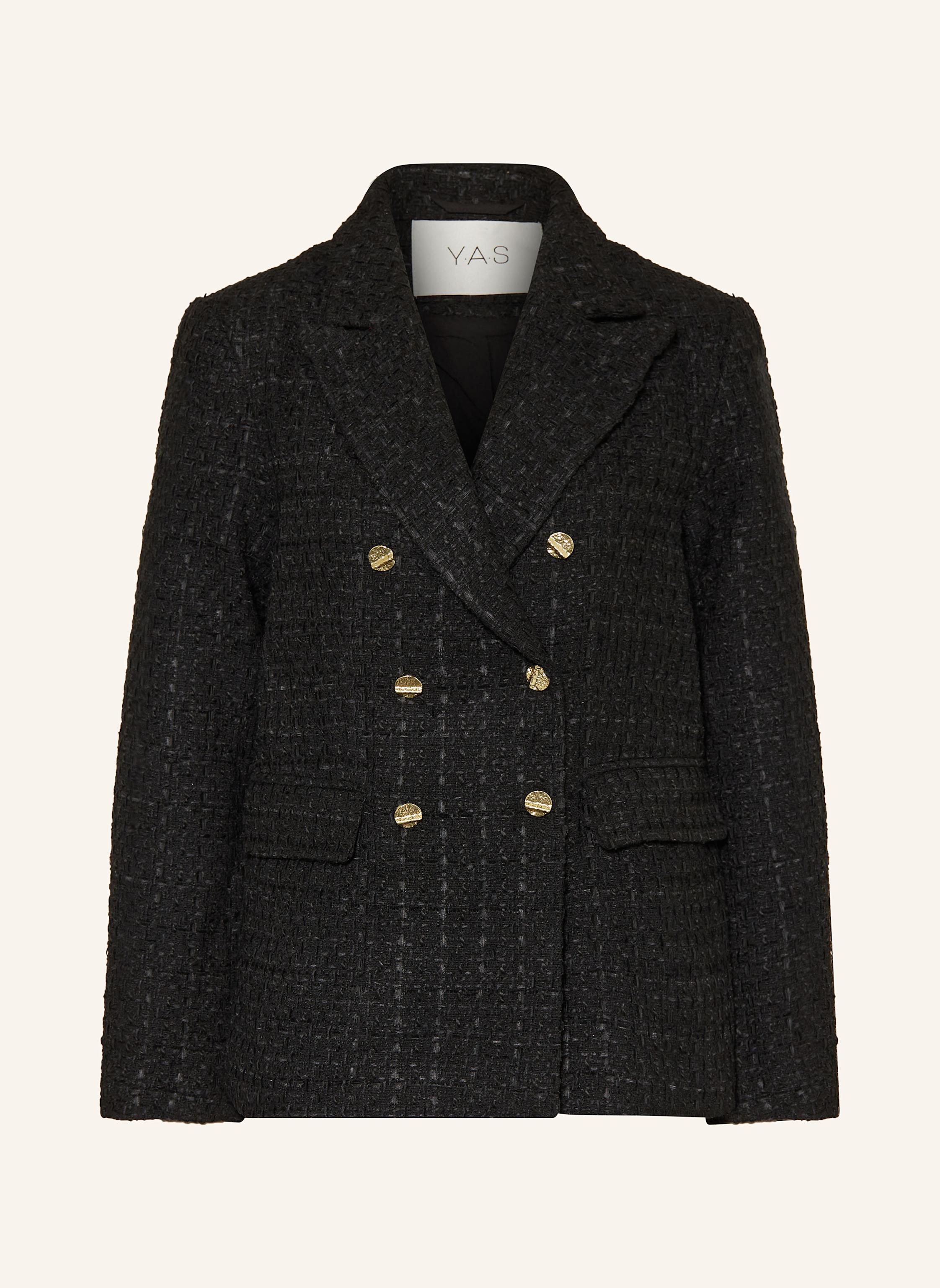 Black tweed blazer sales