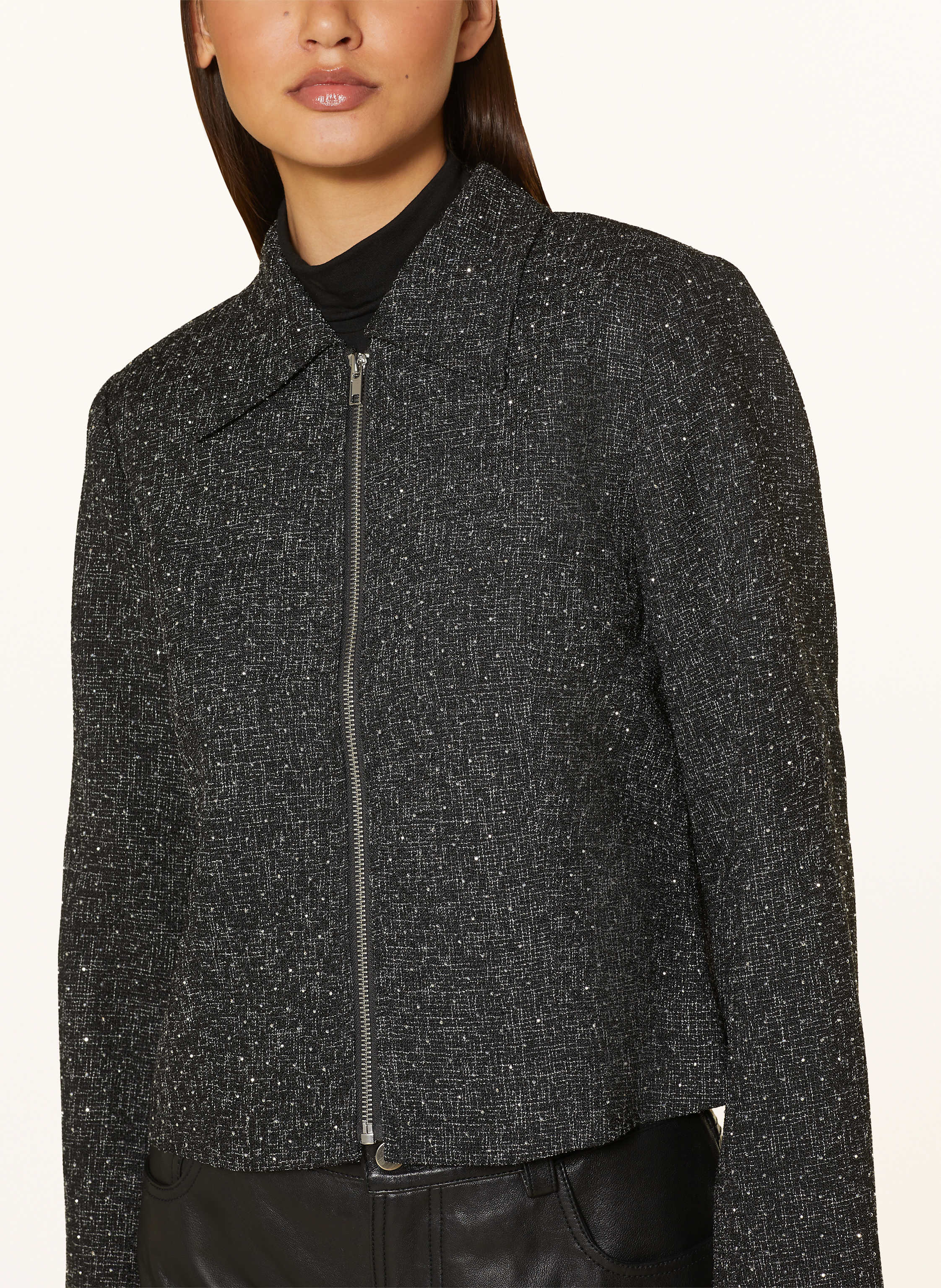 Thumbnail - Y.A.S. Jacke Mit Schmucksteinen schwarz