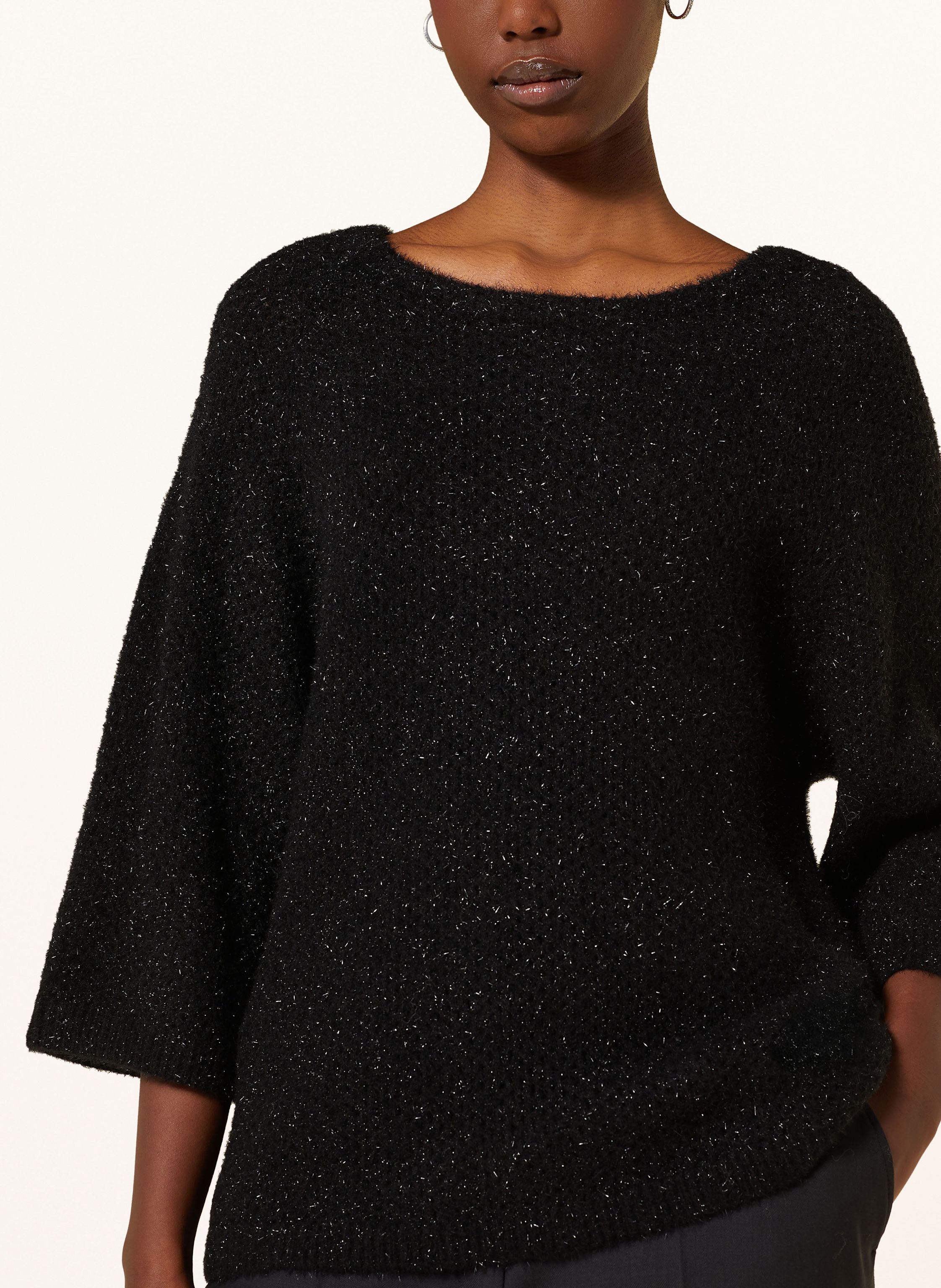 Thumbnail - Hemisphere Pullover Mit Cashmere Und Glitzergarn schwarz