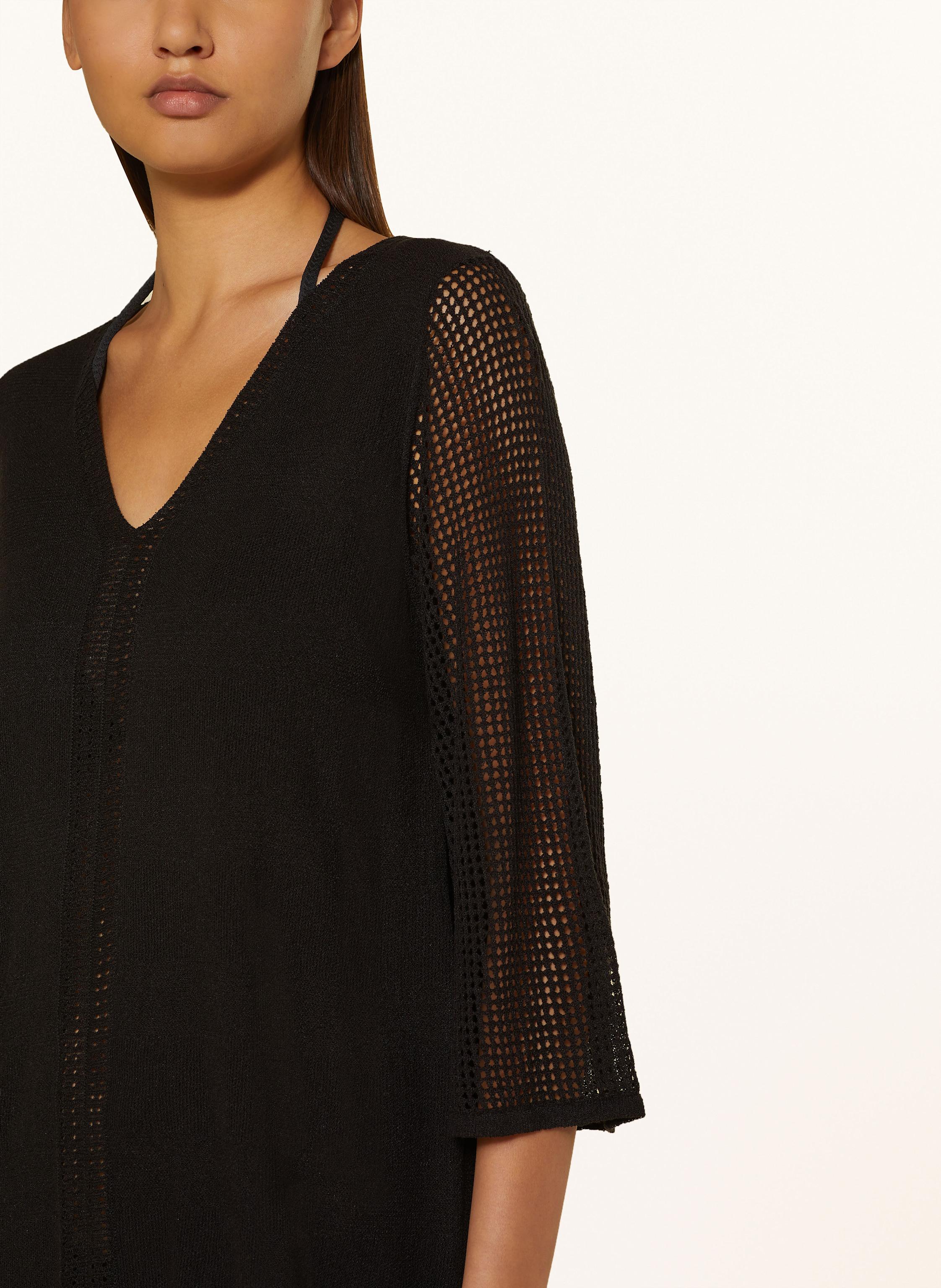 Thumbnail - Maryan Mehlhorn Strandkleid Ornation Mit 3/4-Arm Und Glitzergarn schwarz