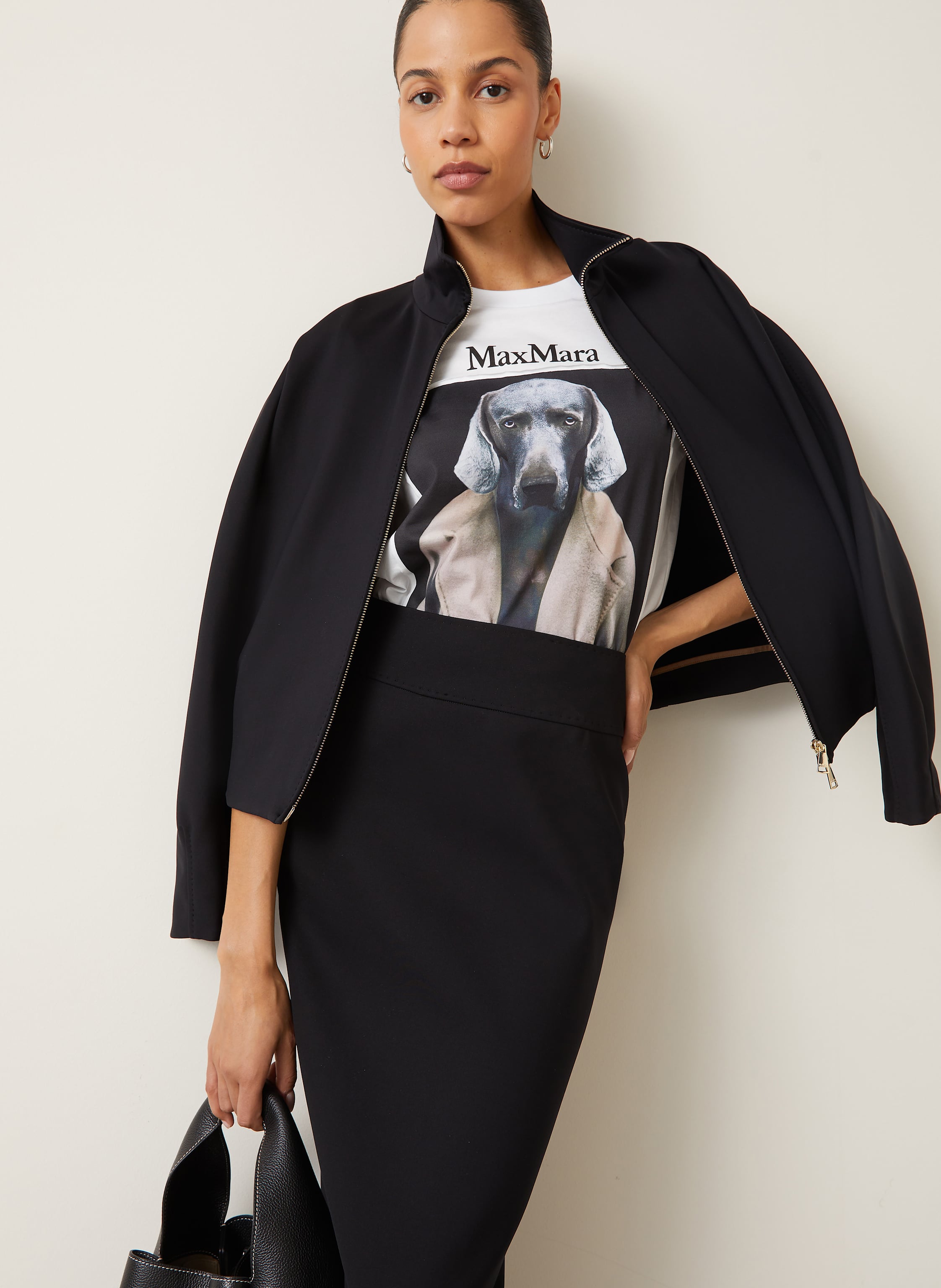 Thumbnail - Max Mara Jerseyrock Blocco schwarz