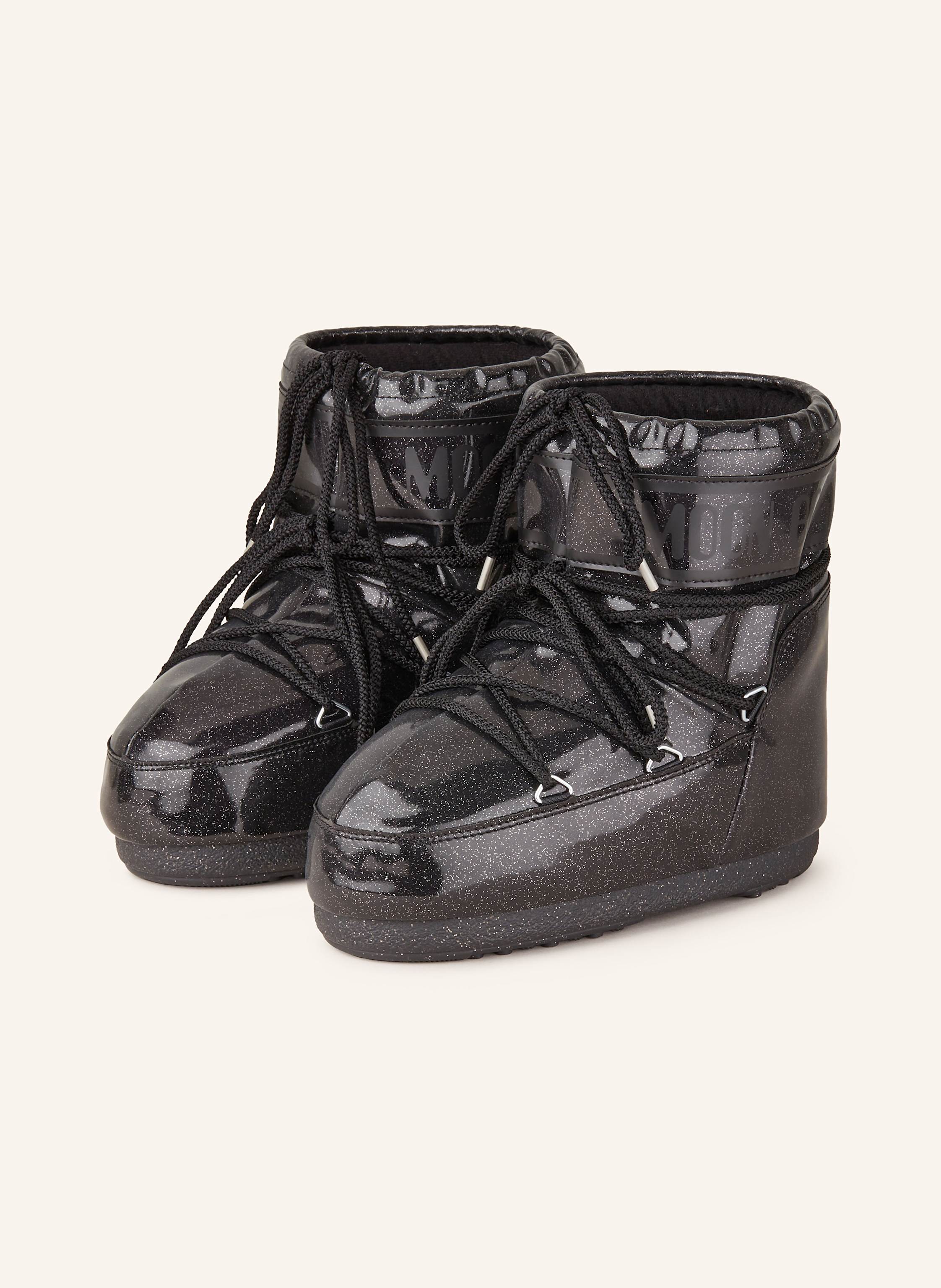 MOON BOOT Moon boots ICON LOW GLITTER in black
