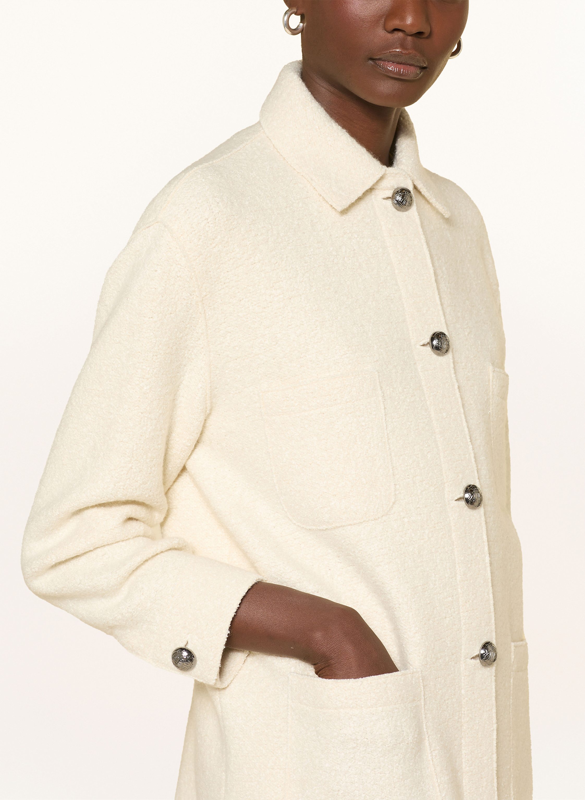 Thumbnail - Lunaria Cashmere Bouclé-Jacke Mit Seide Und Cashmere weiss