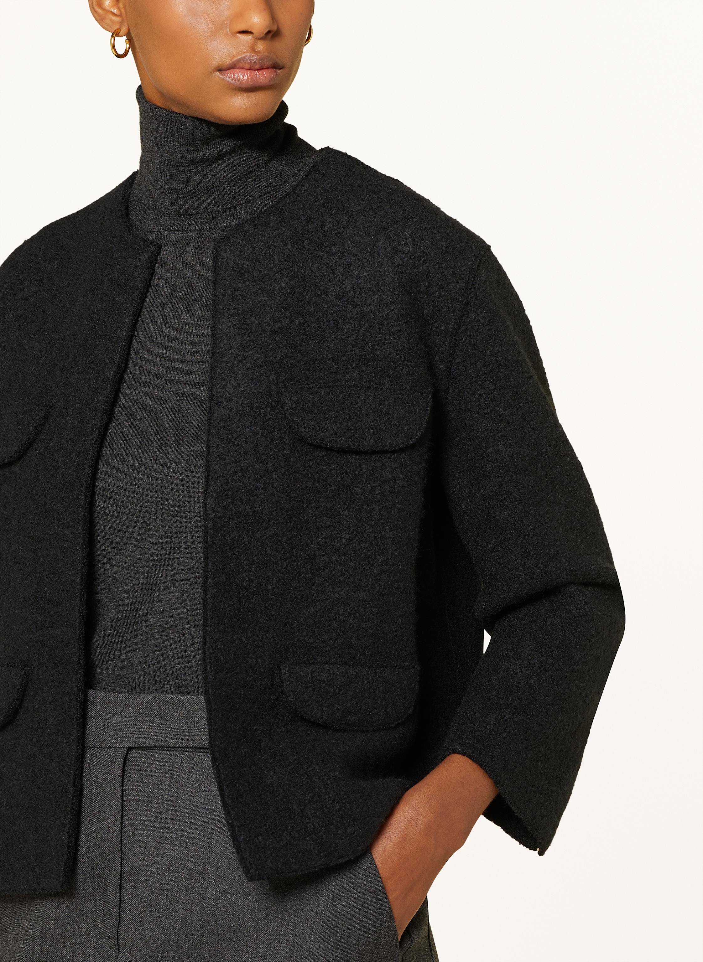 Thumbnail - Lunaria Cashmere Bouclé-Jacke Mit Seide Und Cashmere schwarz