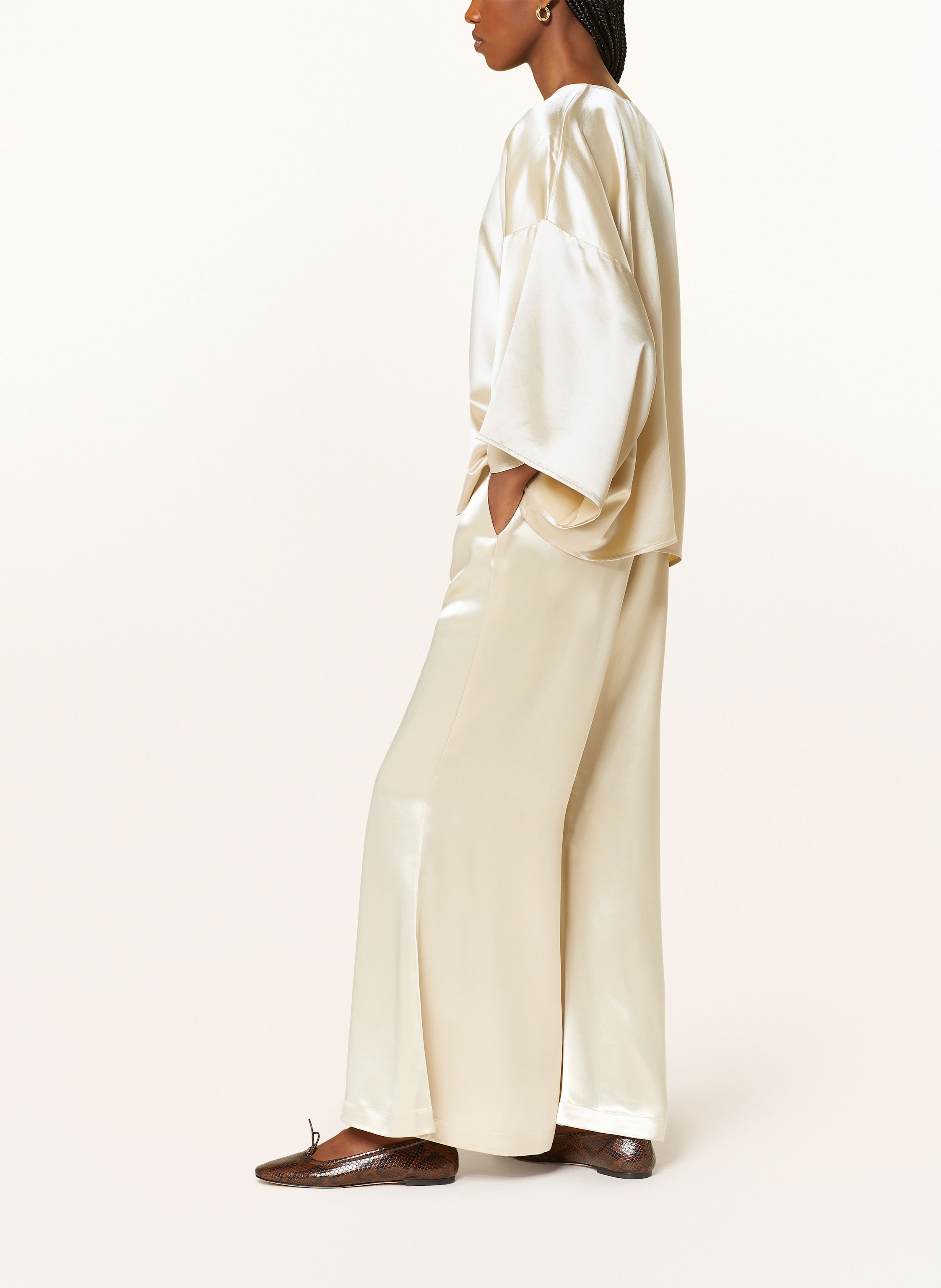 Thumbnail - By Malene Birger Marlenehose Lucee Aus Satin beige
