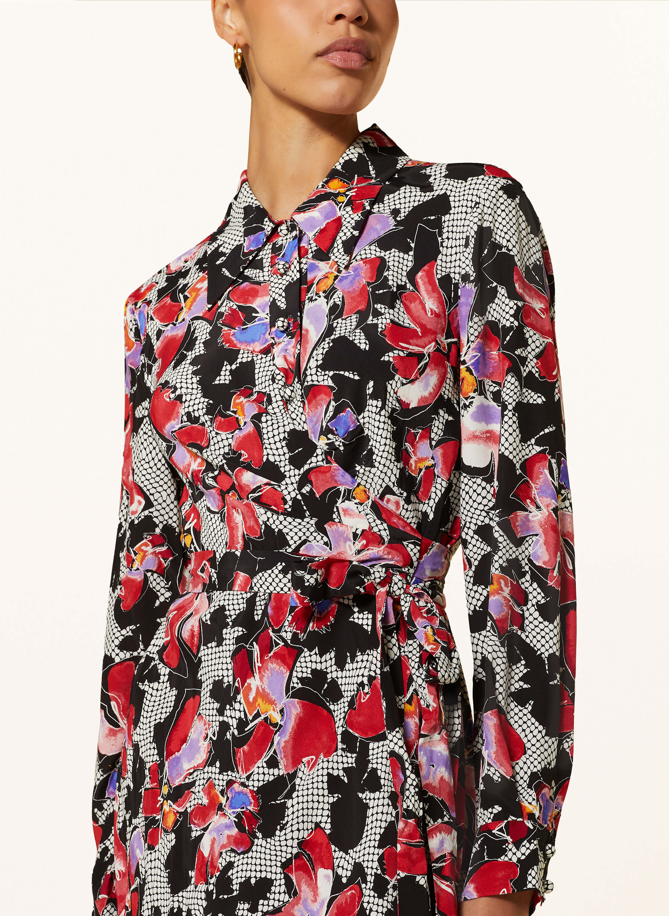 Thumbnail - Diane Von Furstenberg Hemdblusenkleid Tori schwarz