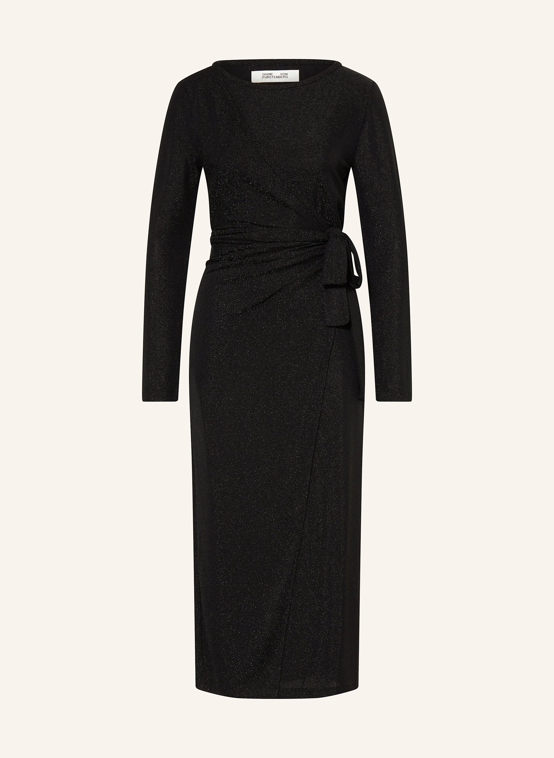 Diane von furstenberg black wrap dress outlet