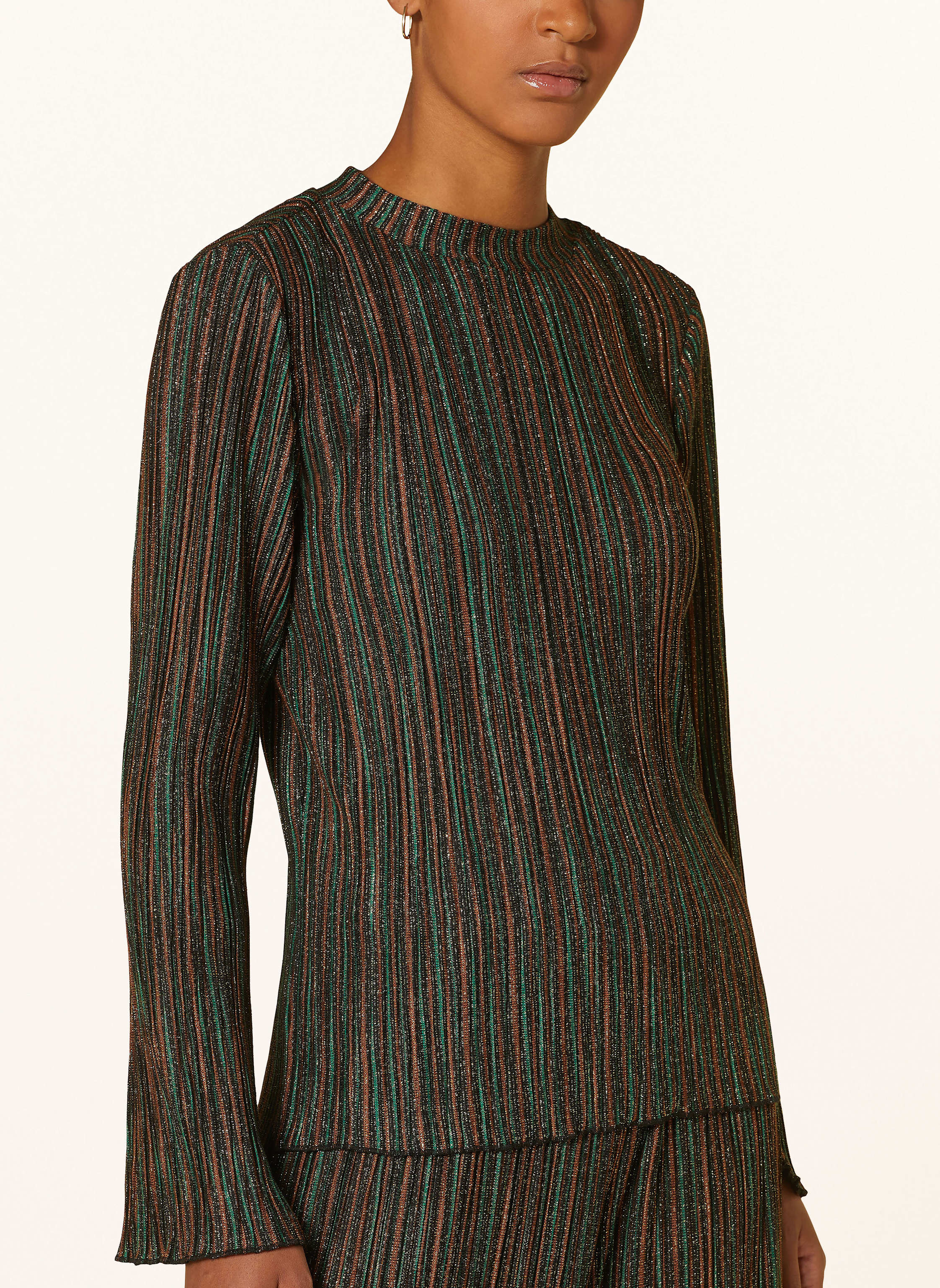 Thumbnail - Summum Woman Longsleeve Mit Glitzergarn gruen