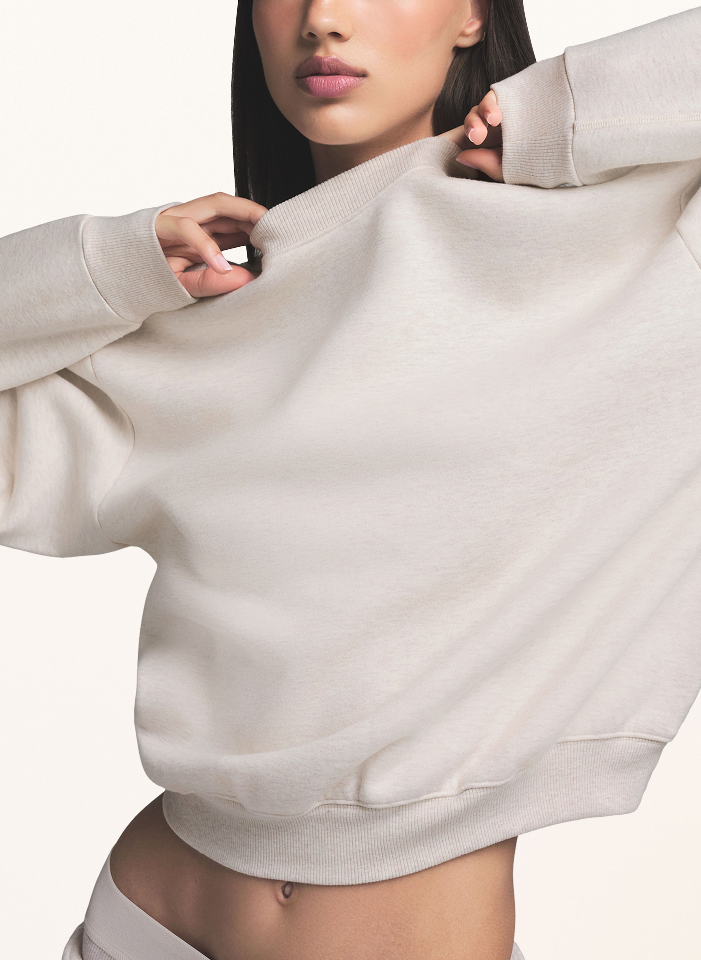 Thumbnail - Skims Lounge-Sweatshirt Cotton Fleece beige