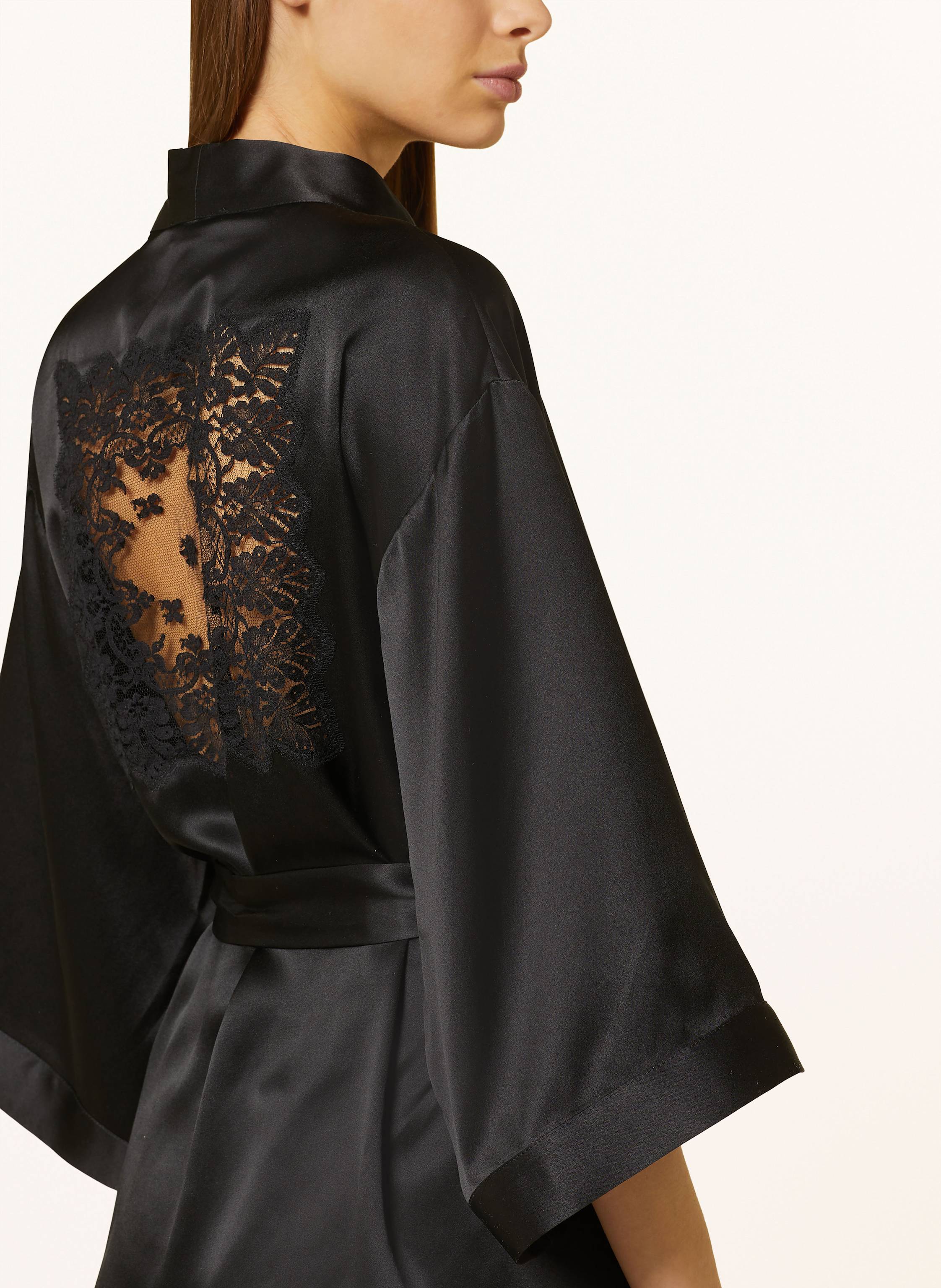 Thumbnail - Livy Damen-Kimono Kimilord Aus Seide schwarz