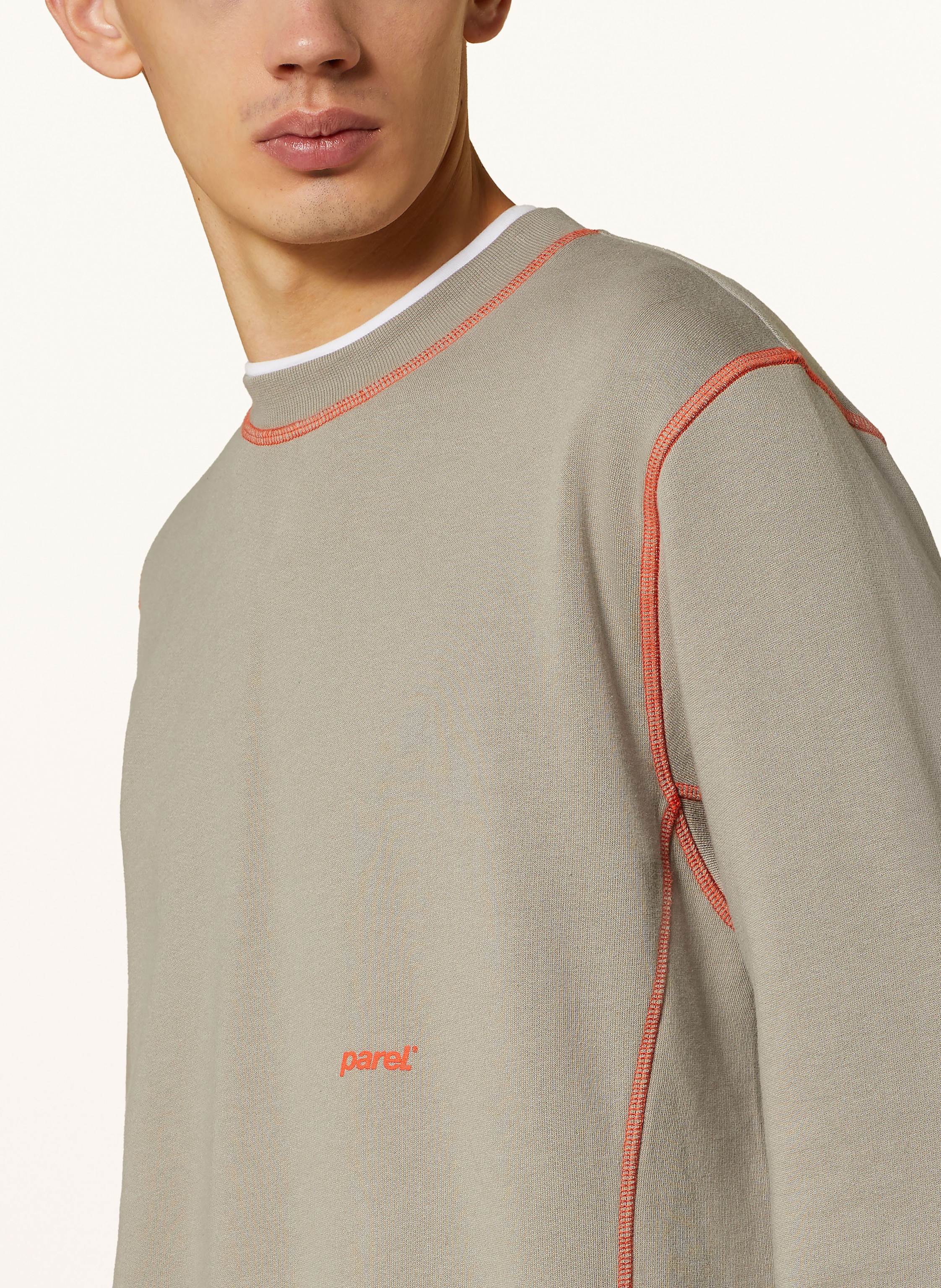 Thumbnail - Parel. Sweatshirt Contrast Crewneck beige