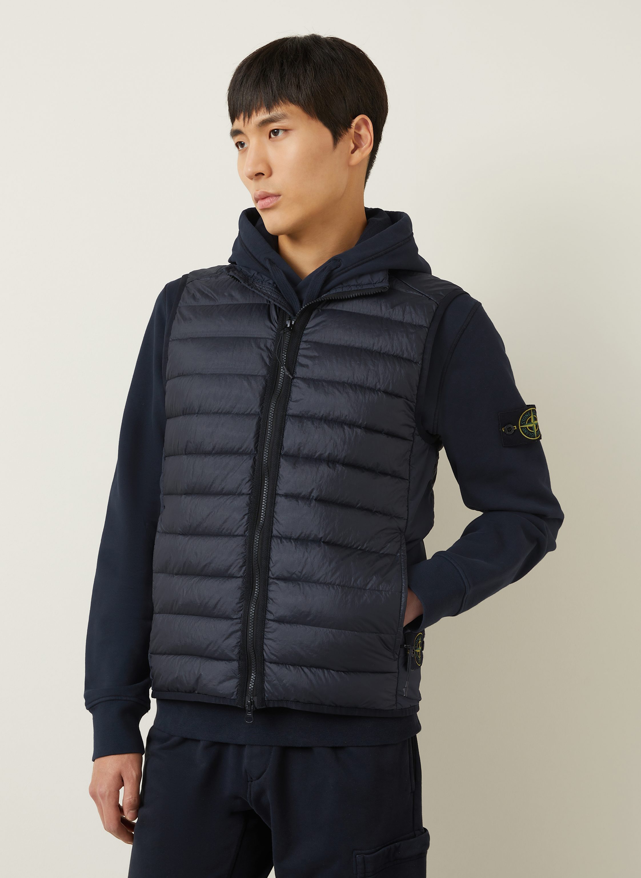 Thumbnail - Stone Island Daunenweste blau