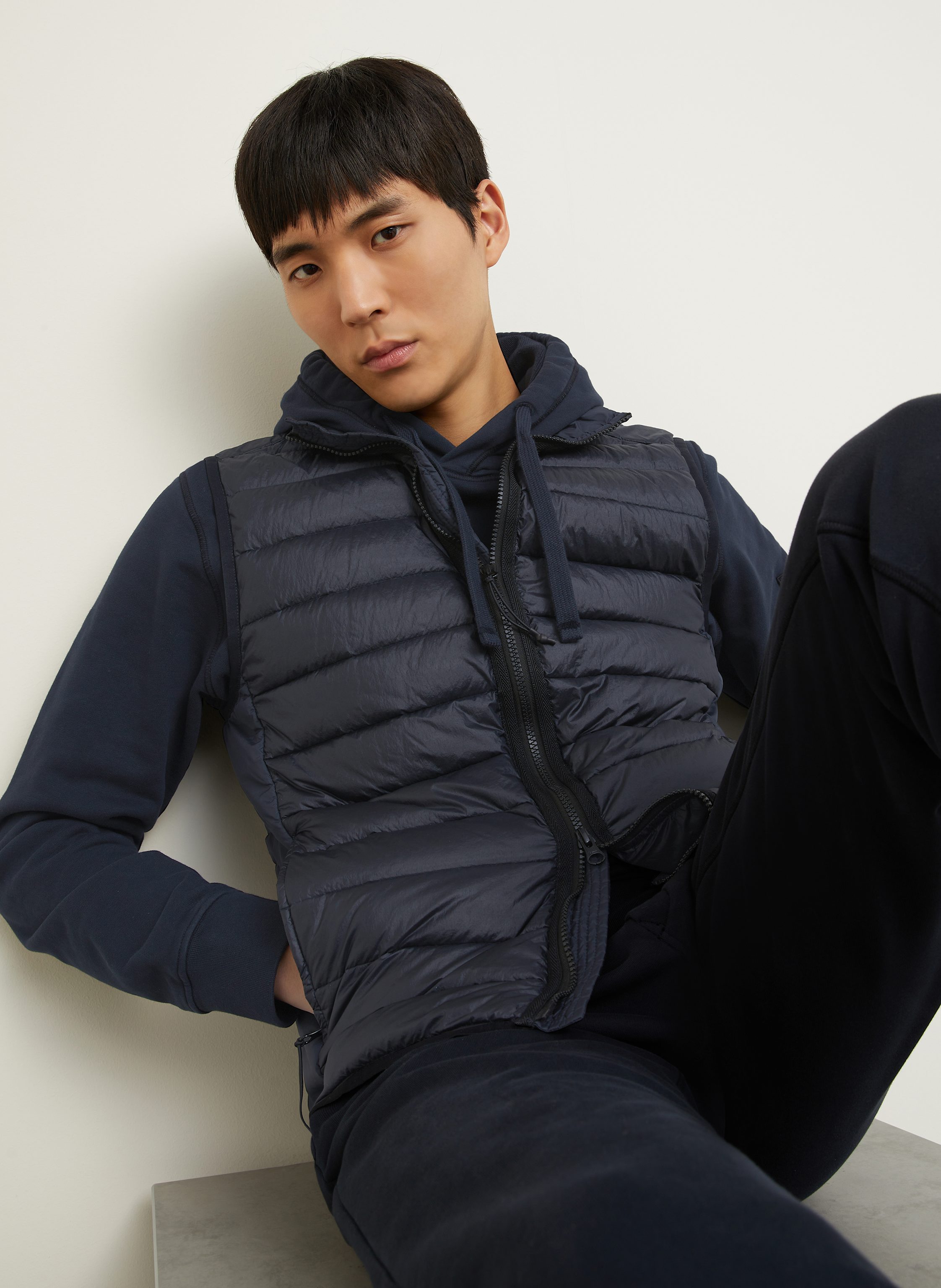 Thumbnail - Stone Island Daunenweste blau