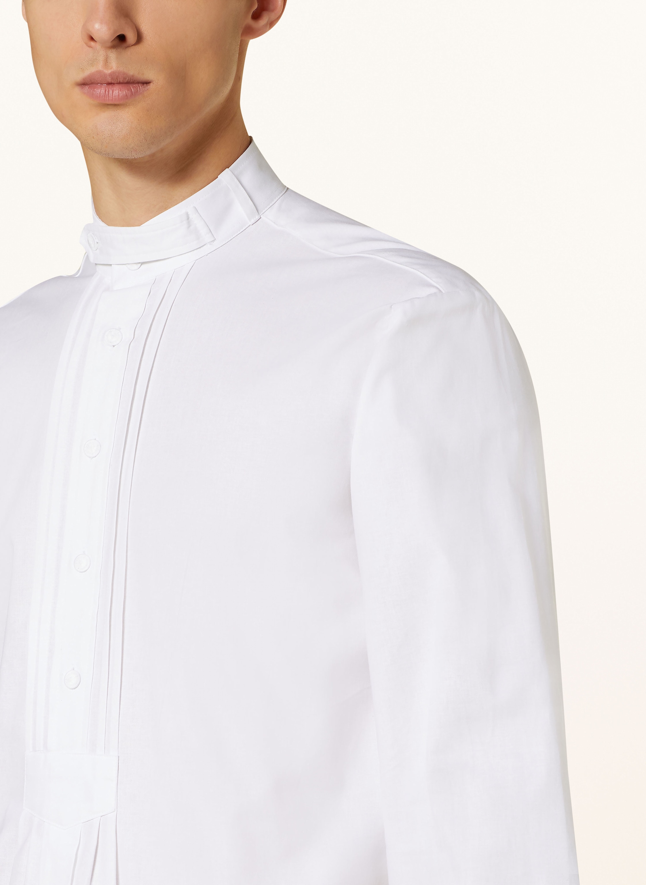 Thumbnail - Hammerschmid Trachtenhemd Comfort Fit Mit Stehkragen weiss