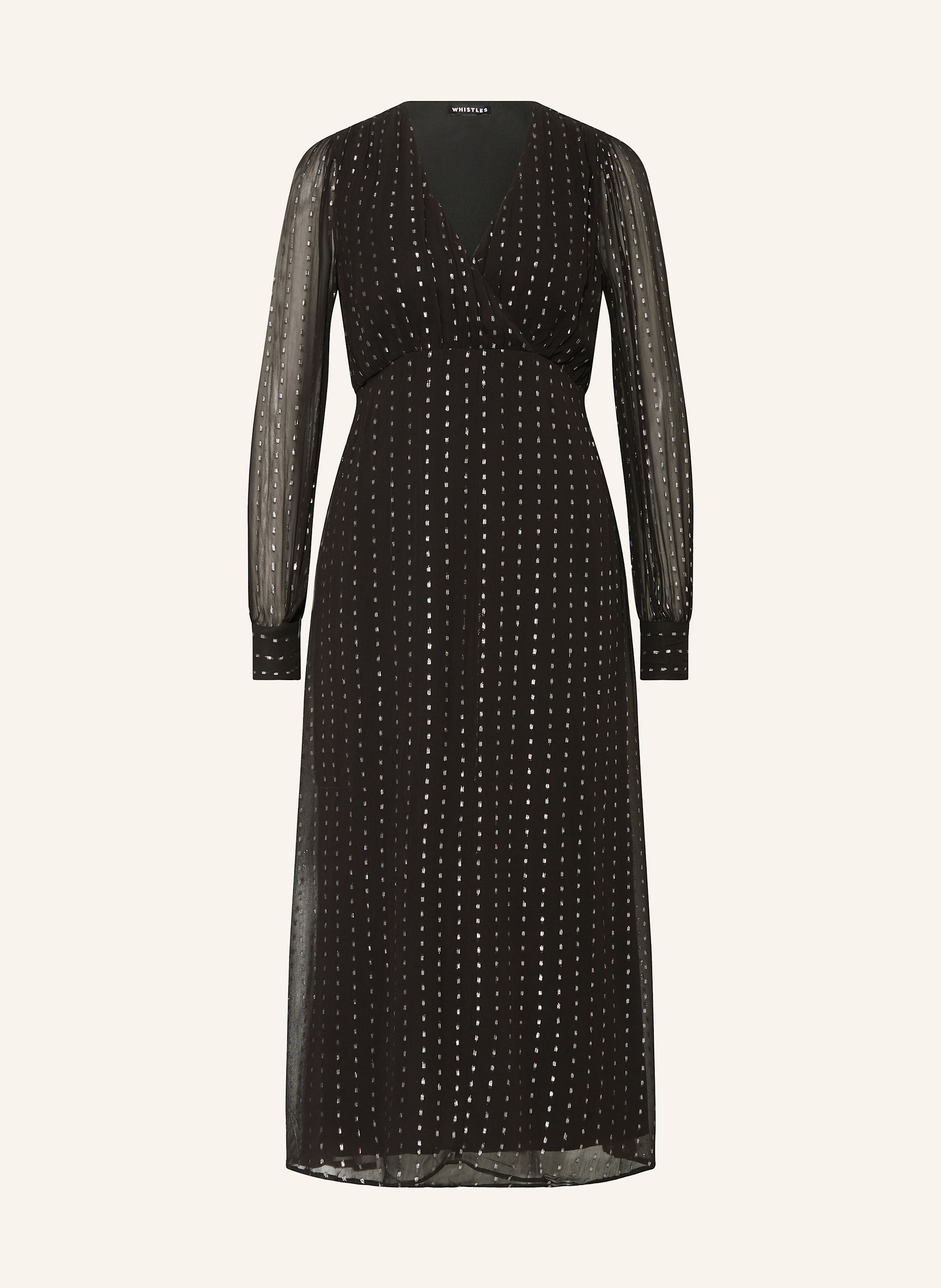 Whistles black wrap dress cheap