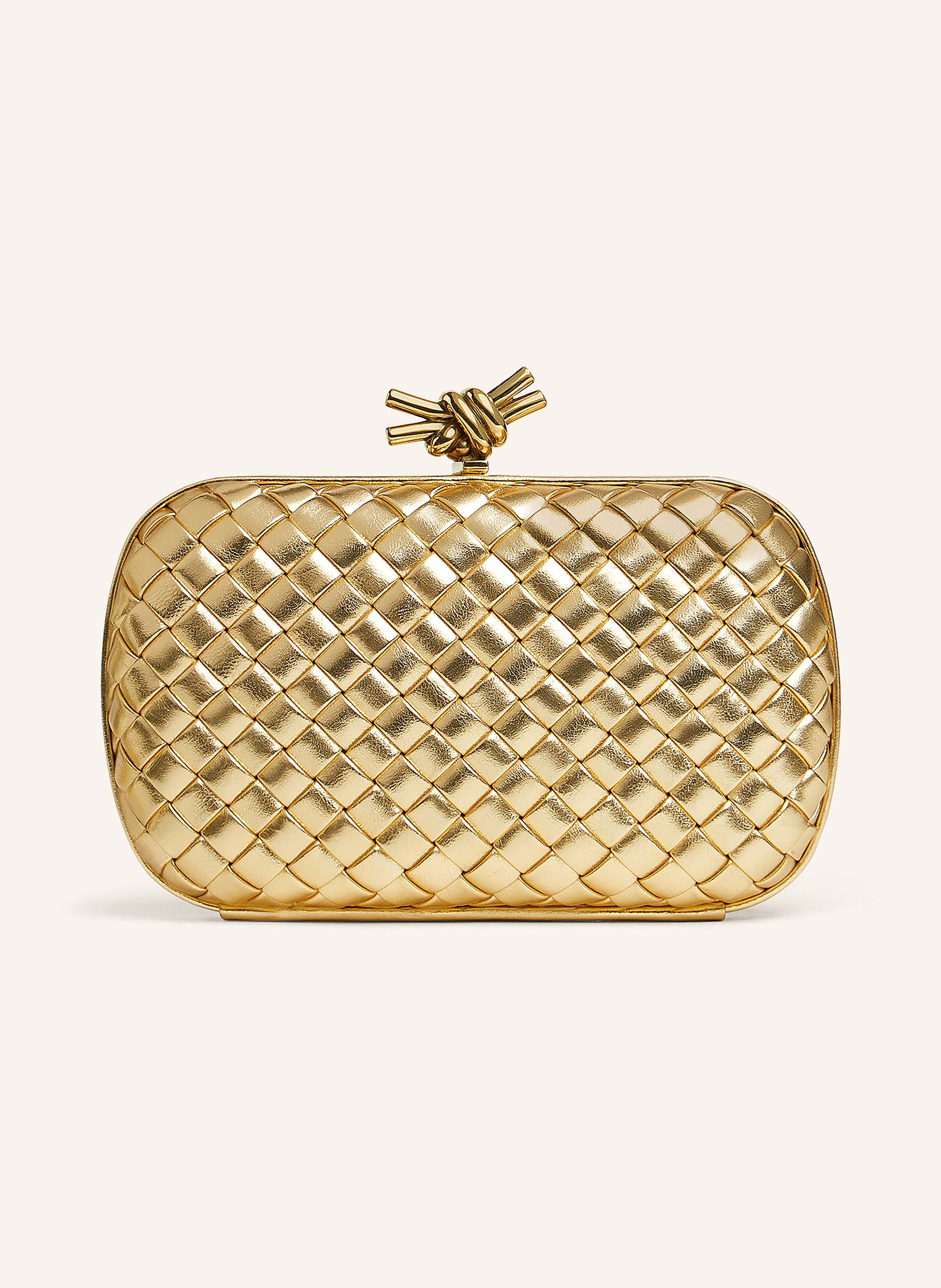 BOTTEGA VENETA Clutch KNOT in gold muse brass