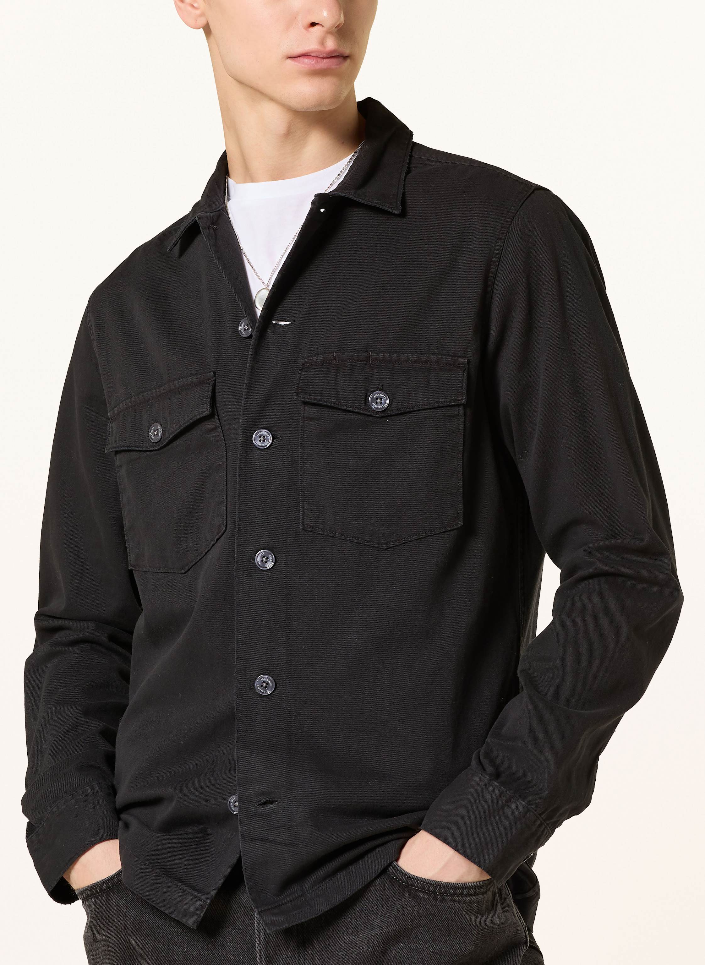 Thumbnail - Allsaints Overjacket Spotter schwarz