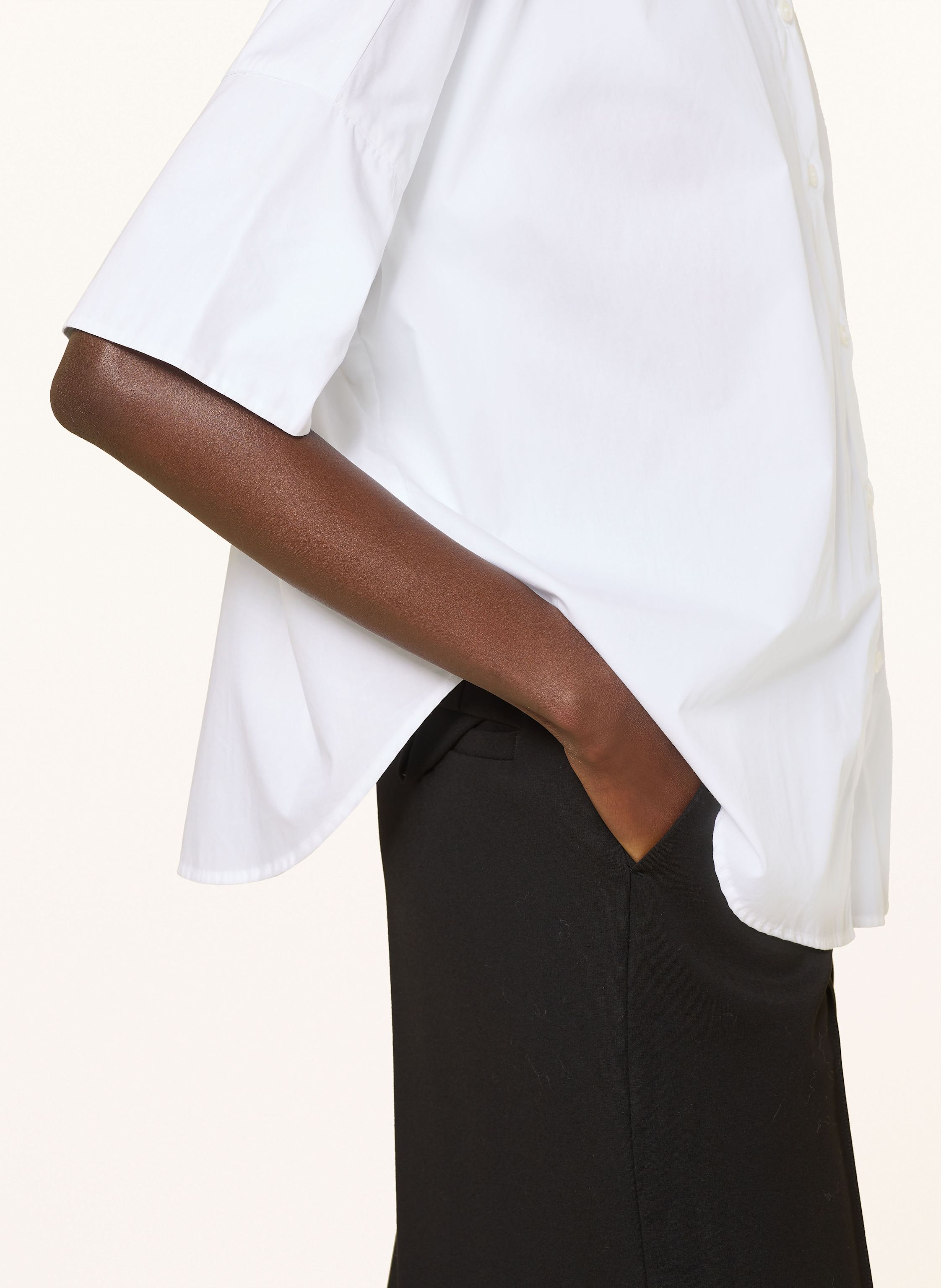Thumbnail - Robert Friedman Oversized-Hemdbluse Biancal Mit 3/4-Arm weiss