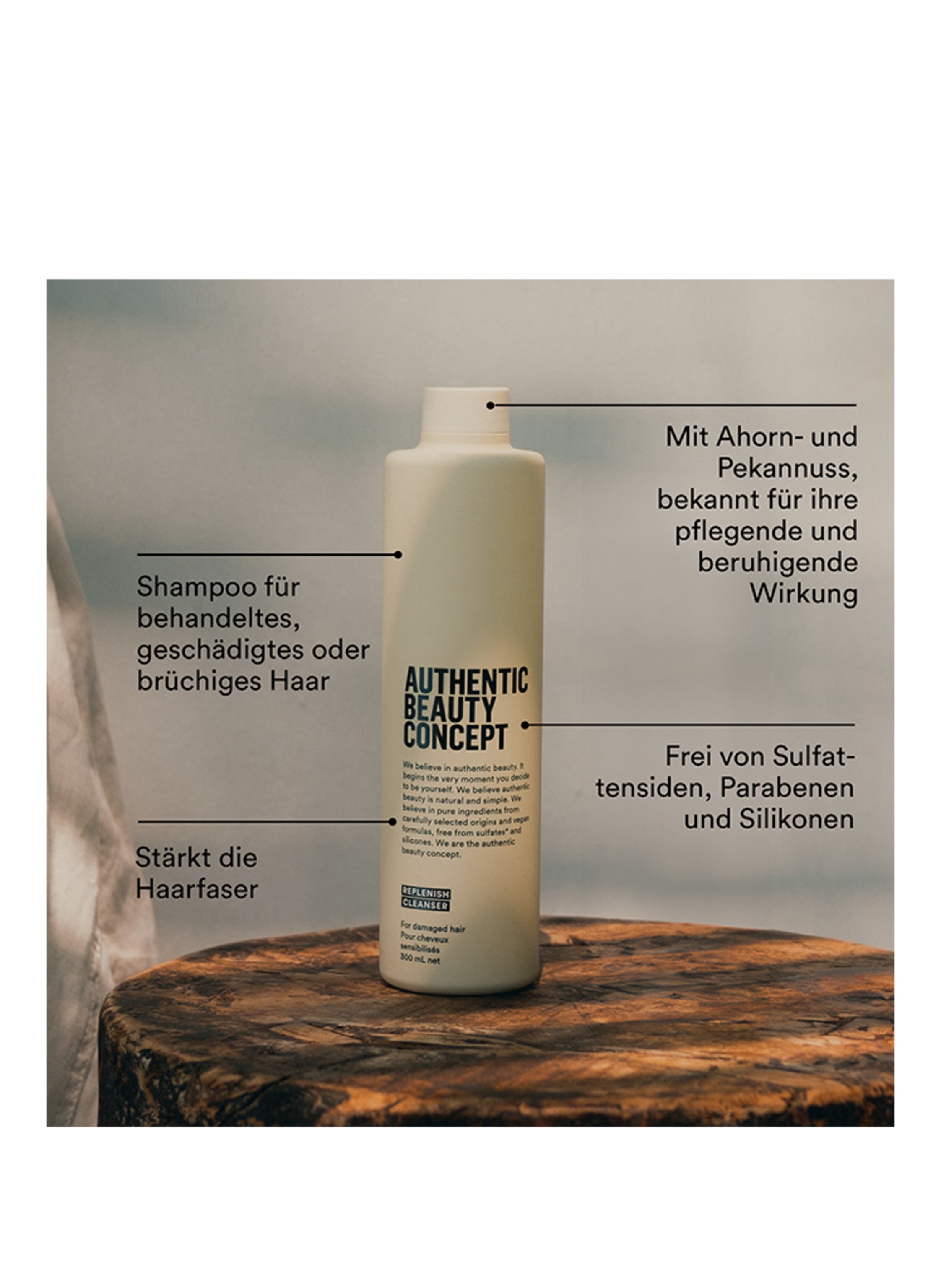 Thumbnail - Authentic Beauty Concept Replenish Cleanser Nährendes Shampoo 300 ml