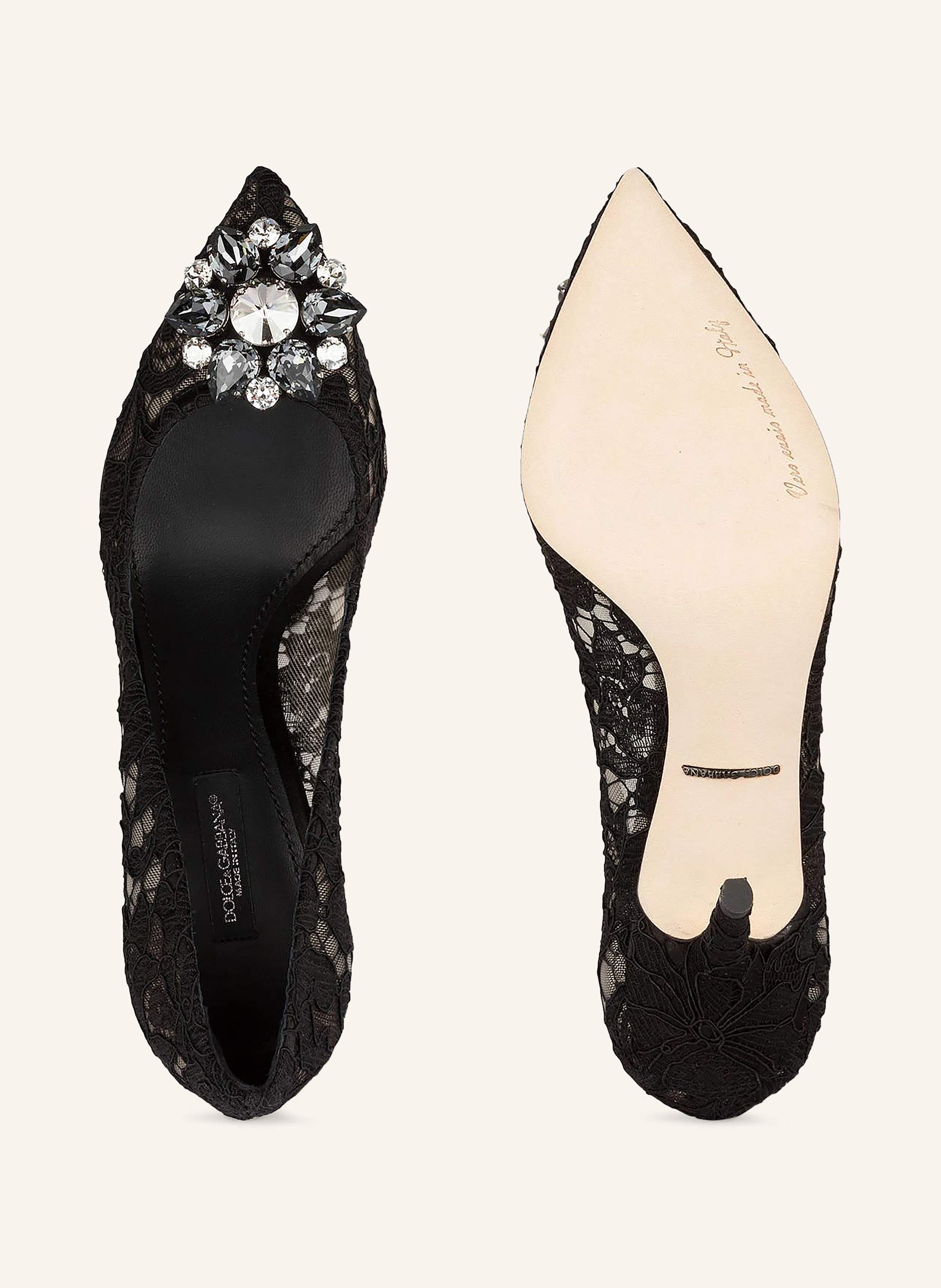 Thumbnail - Dolce & Gabbana Pumps Rainbow Mit Schmucksteinen schwarz