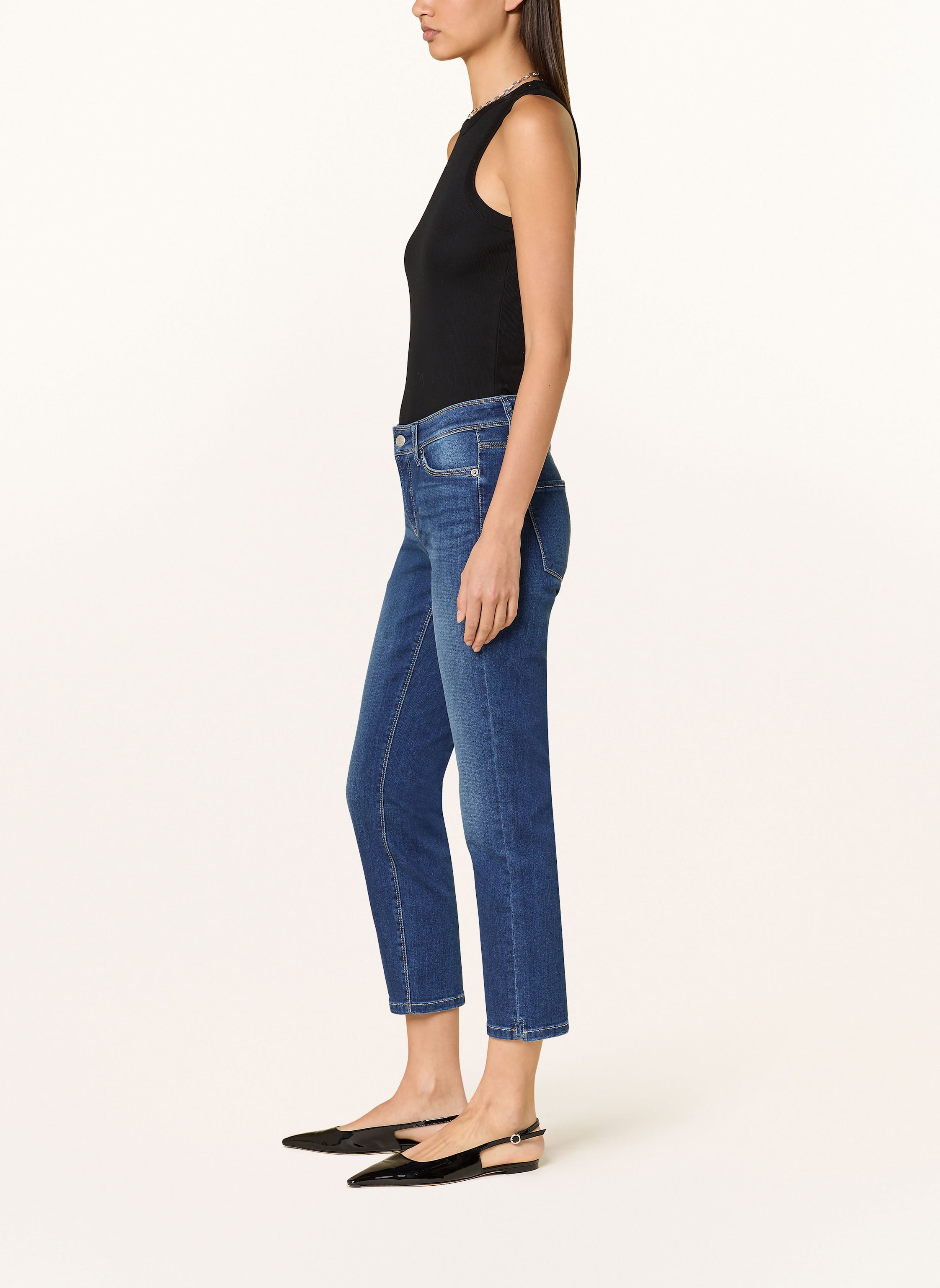 Thumbnail - Cambio Cropped Jeans Piper blau