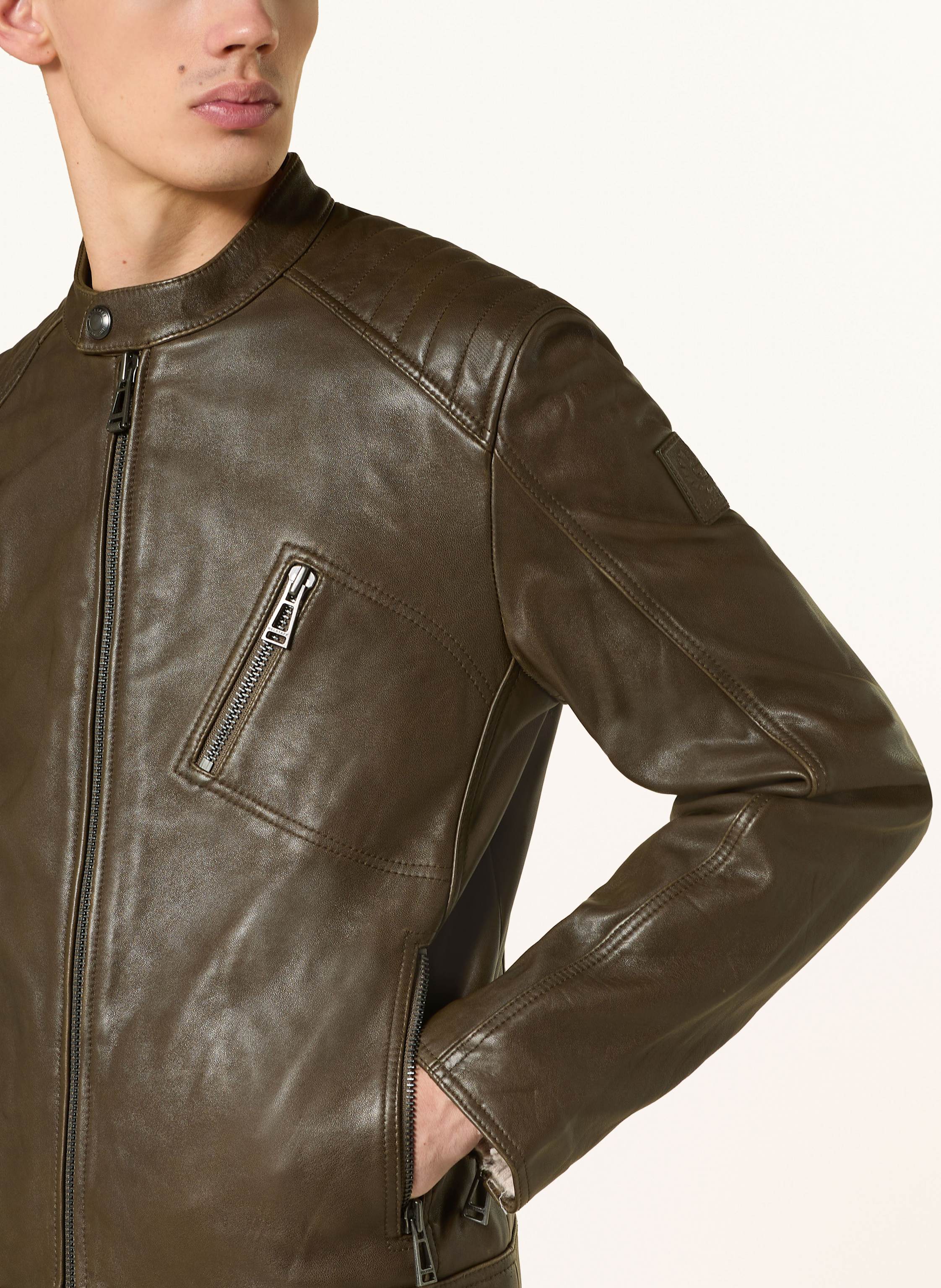 Thumbnail - Belstaff Lederjacke gruen