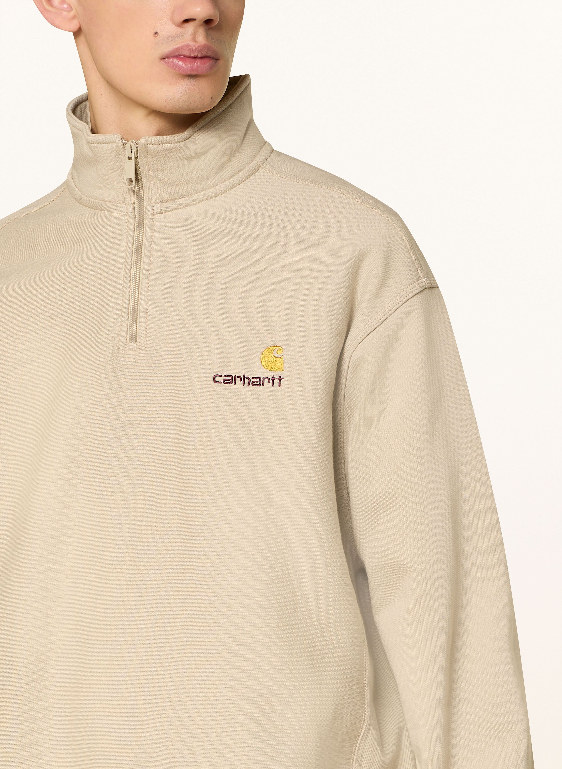 Thumbnail - Carhartt Wip Sweat-Troyer American Script beige