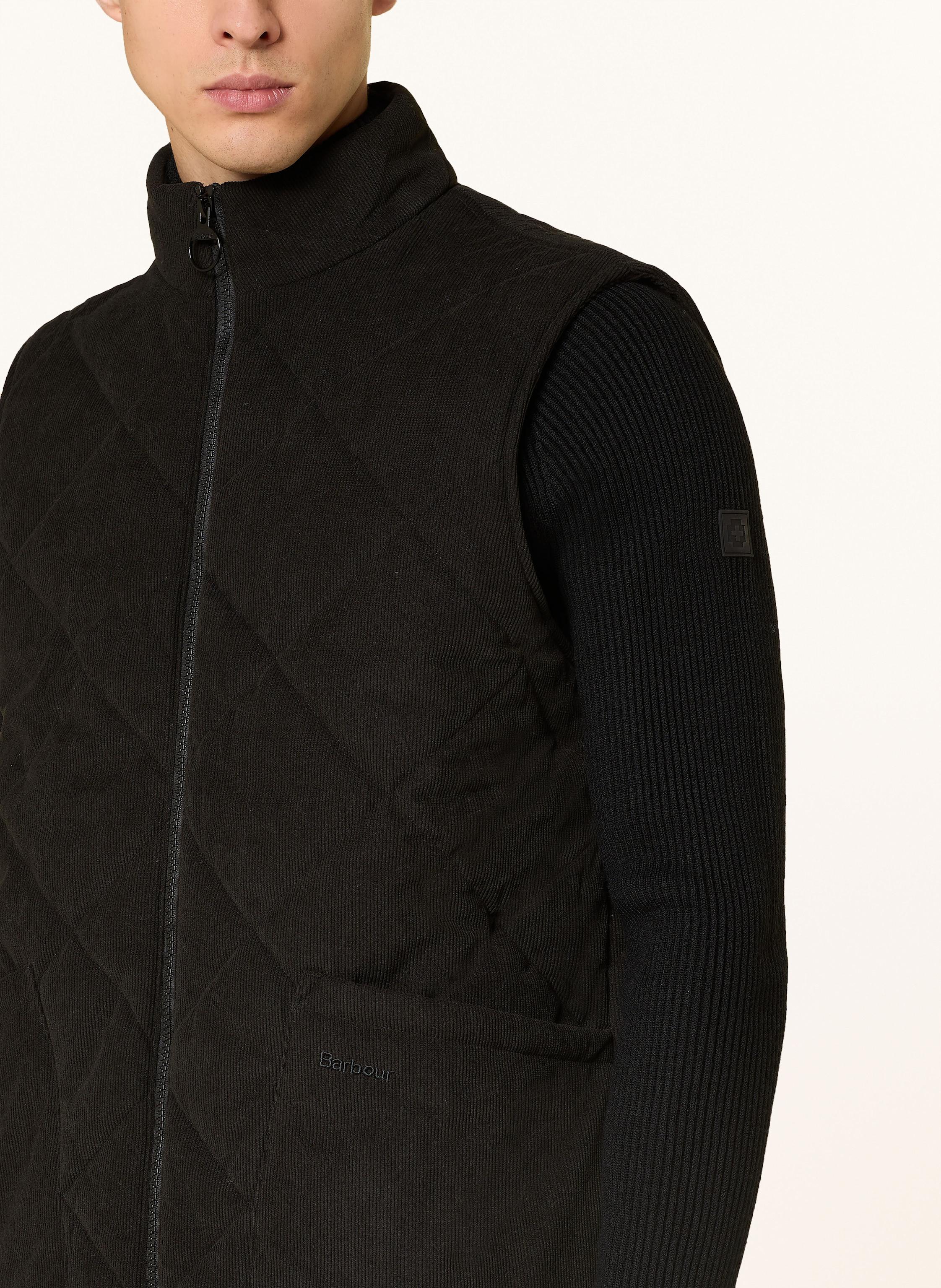 Thumbnail - Barbour Steppweste Liddesdale Aus Cord schwarz
