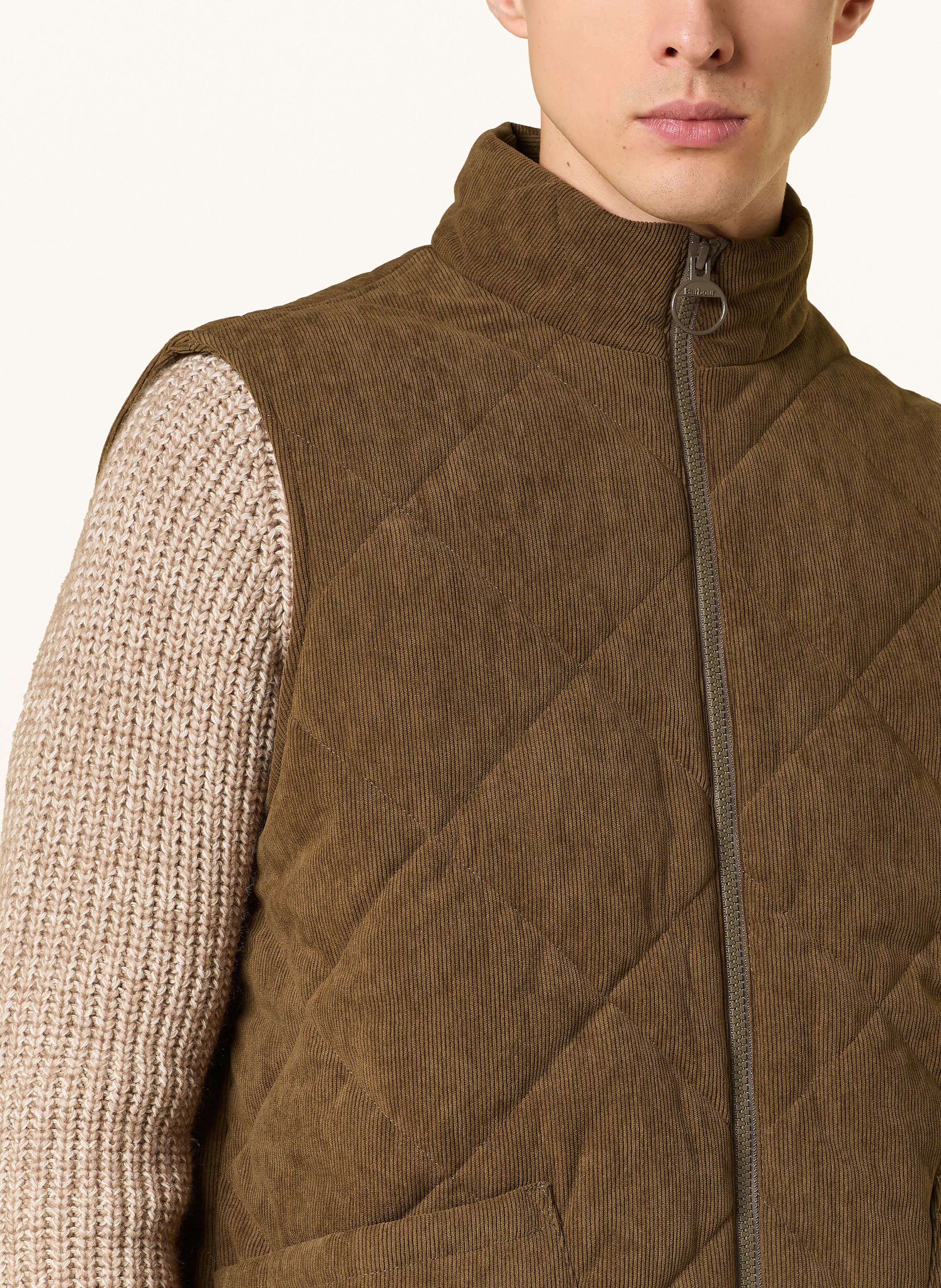 Thumbnail - Barbour Steppweste Liddesdale Aus Cord braun