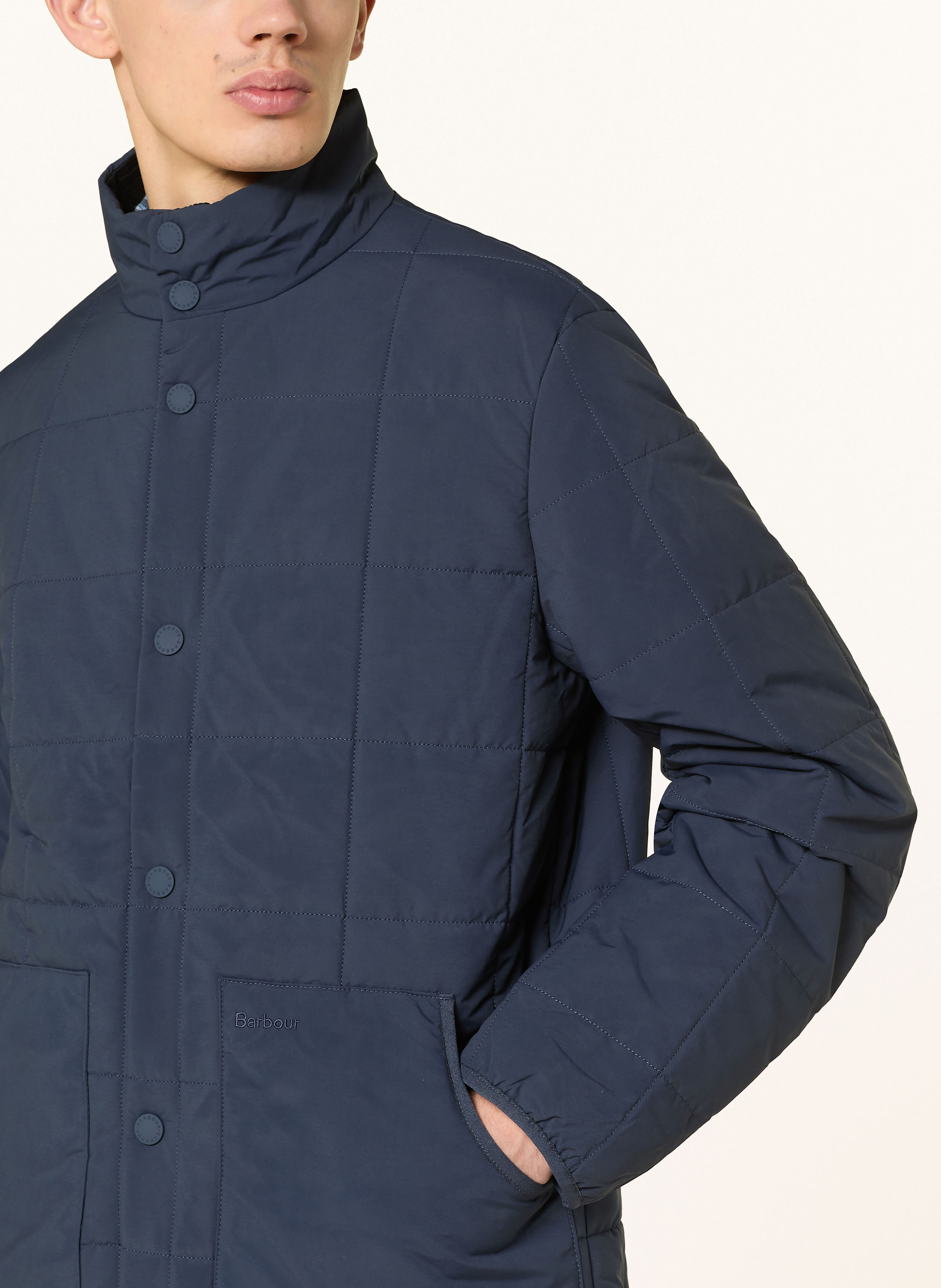 Thumbnail - Barbour Steppjacke Shoreman blau