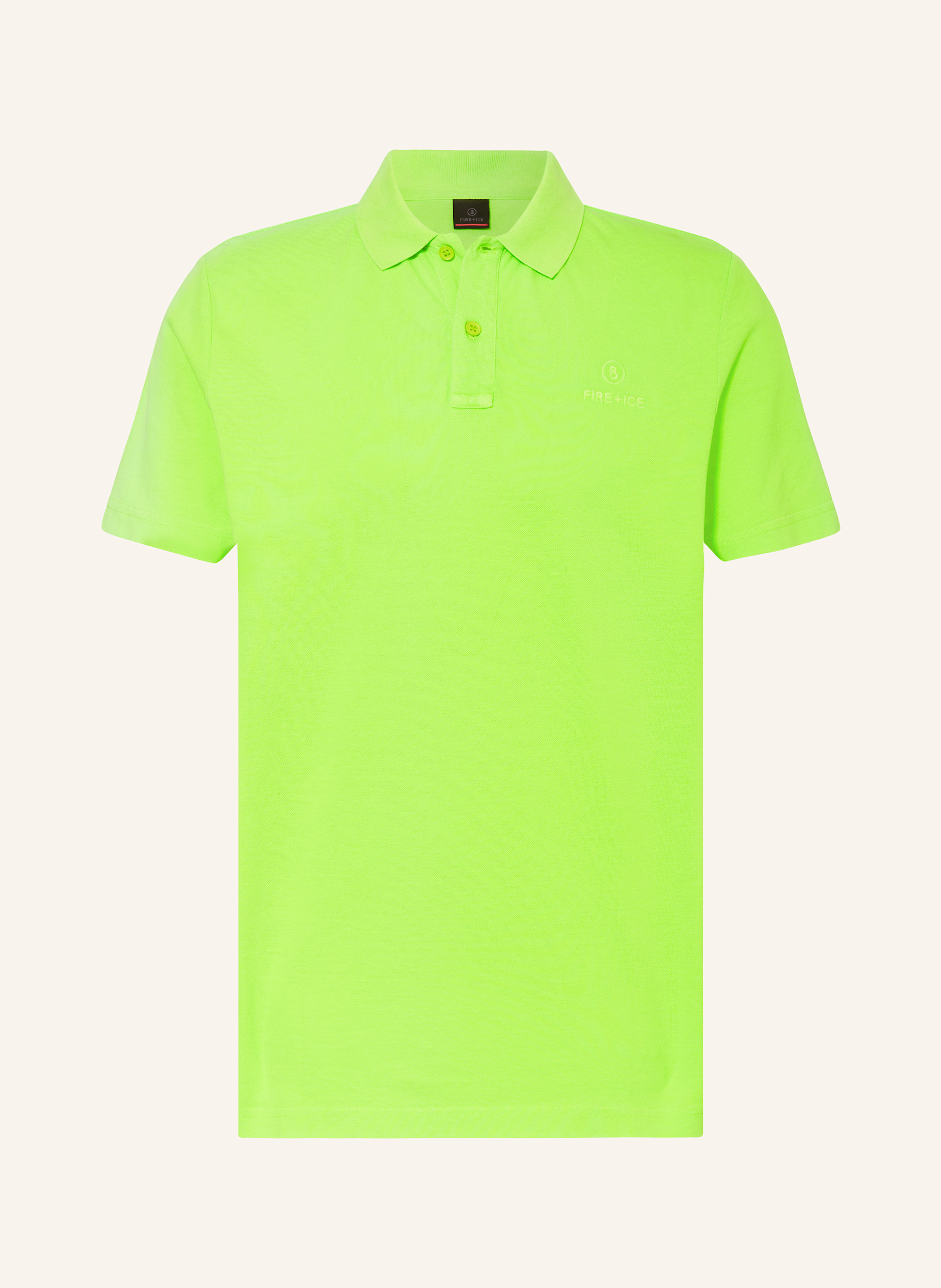 FIRE+ICE RAMON4 piqué polo shirt in neon green