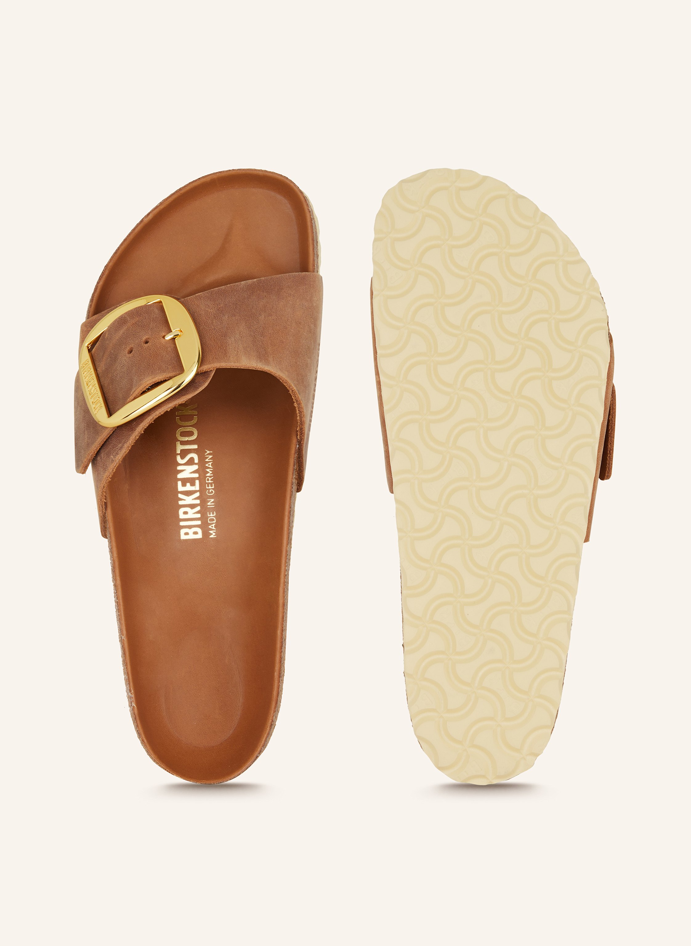 Thumbnail - Birkenstock Pantoletten Madrid Big Buckle braun