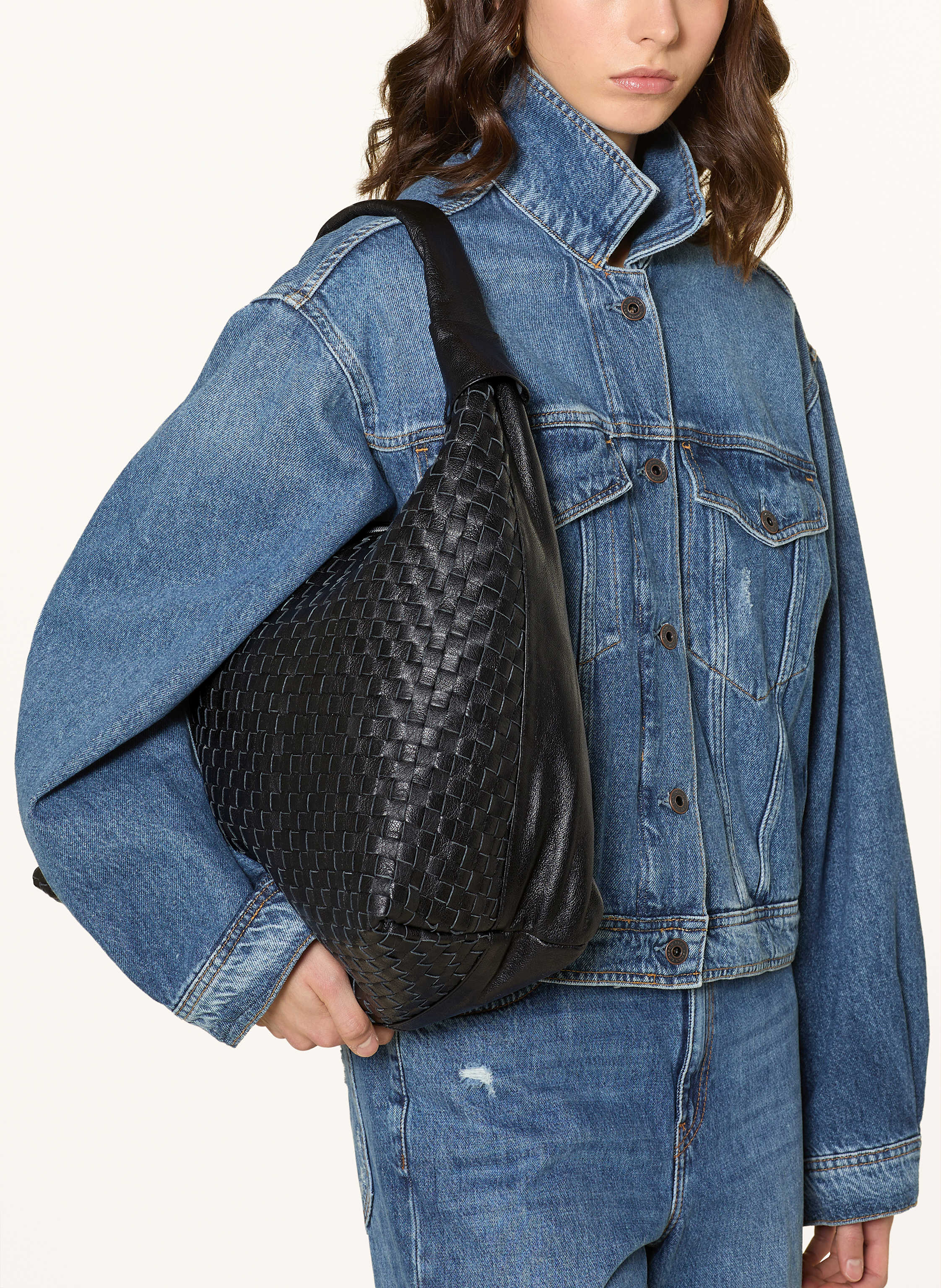 Thumbnail - Núnoo Hobo-Bag Maxi Dandy schwarz