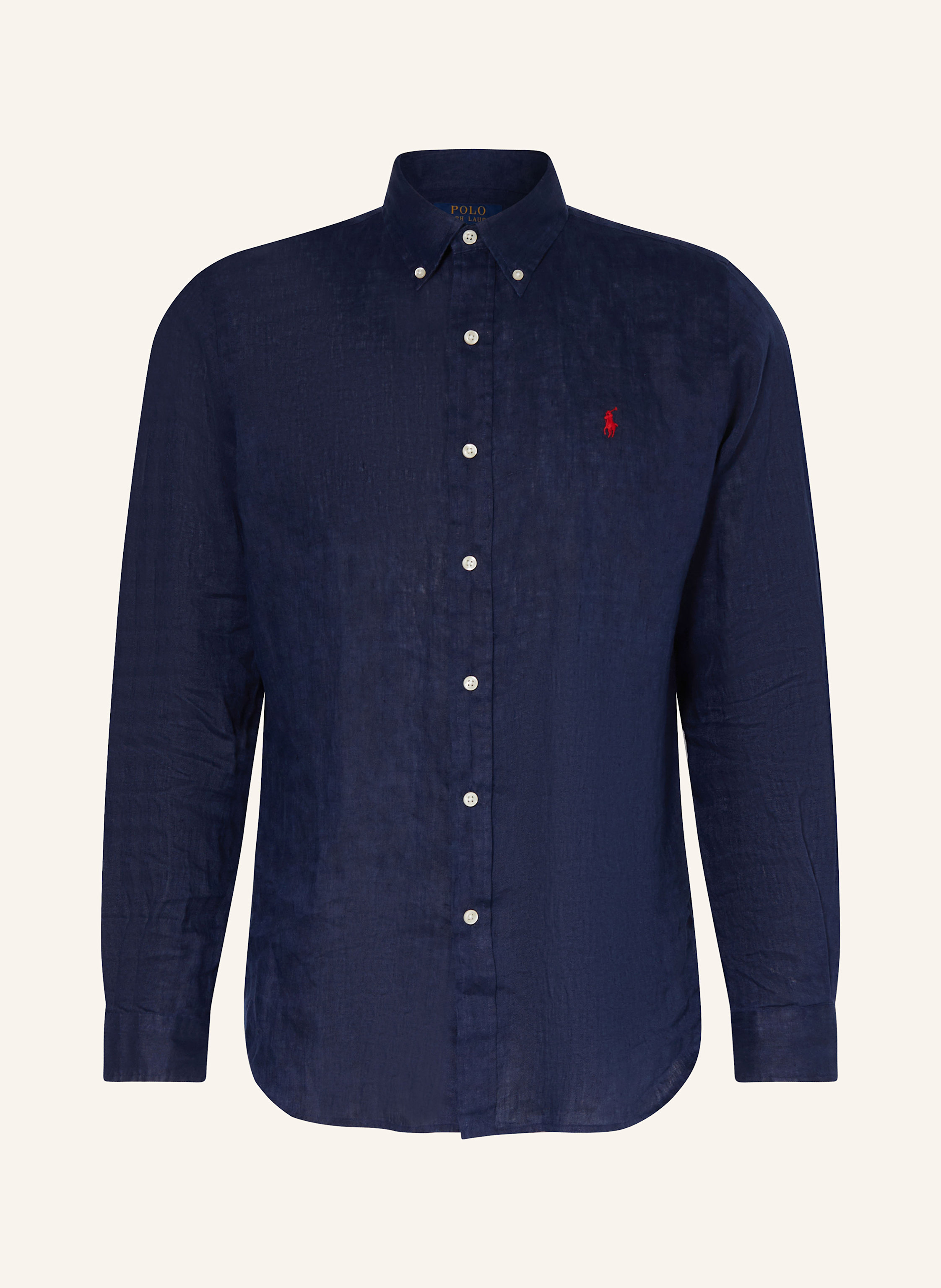 POLO RALPH LAUREN Linen shirt regular fit in dark blue