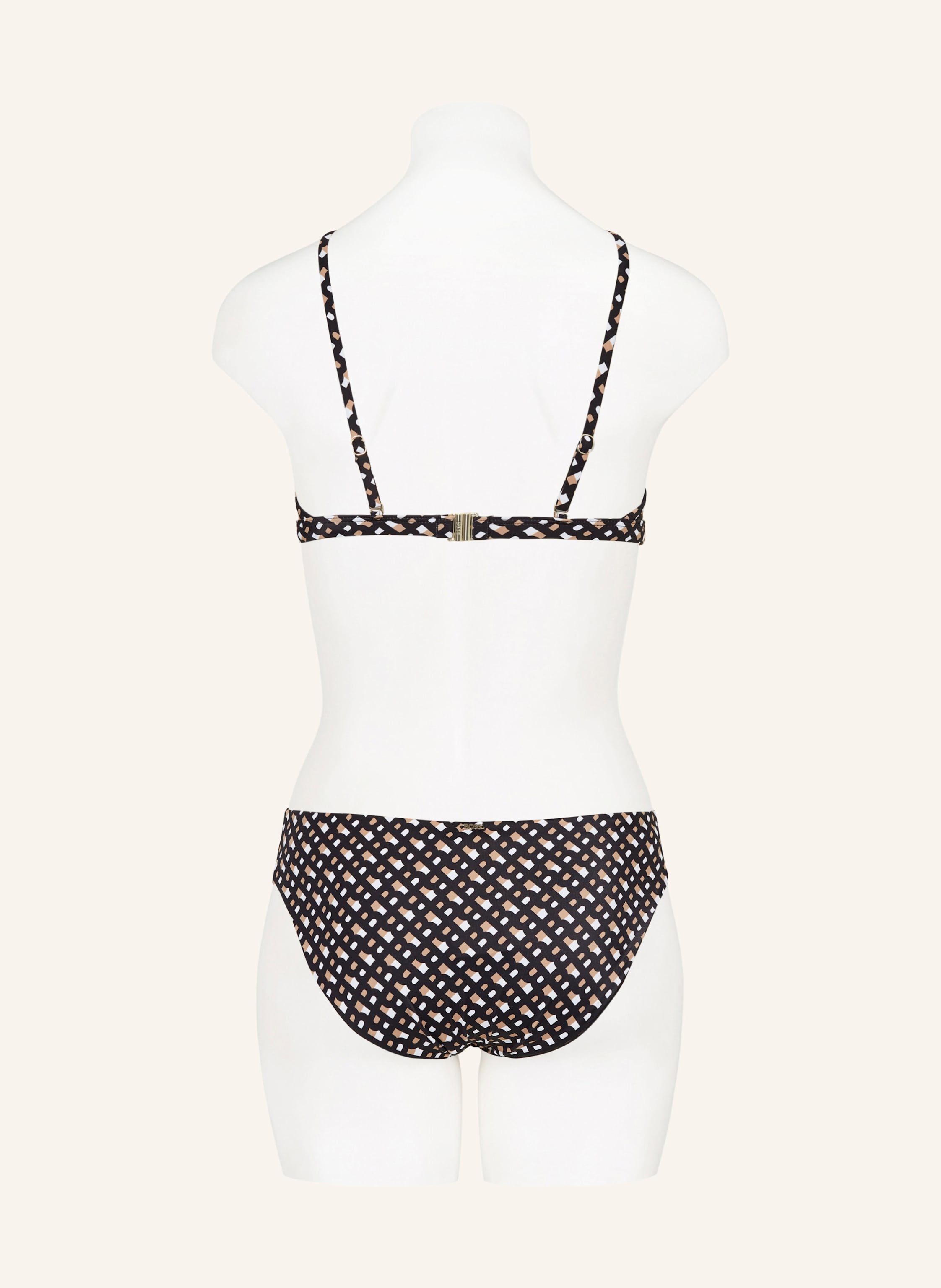 Thumbnail - Boss Triangel-Bikini-Top Bb Monogram beige