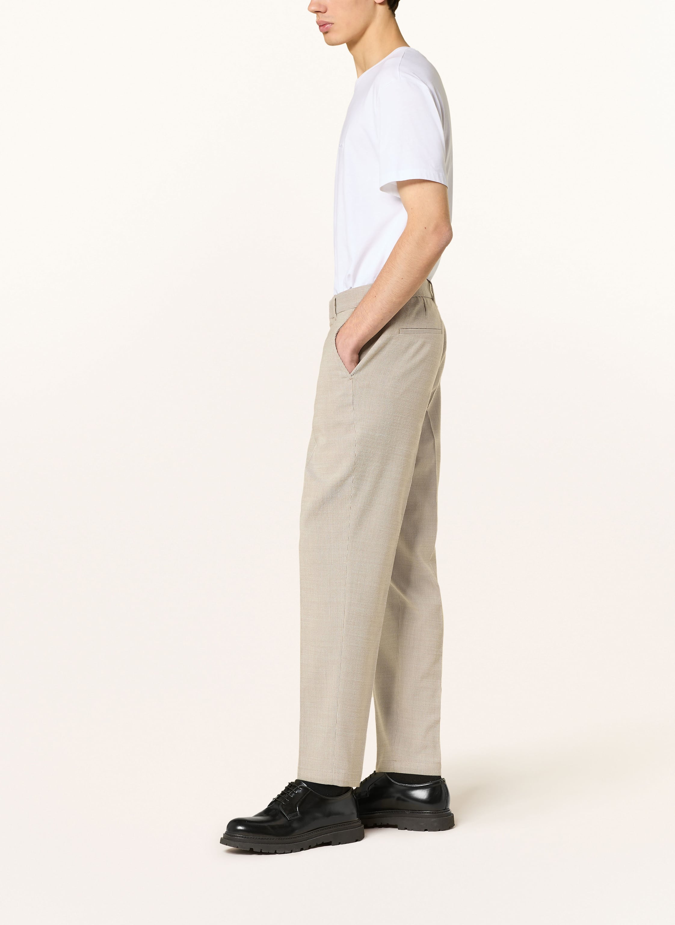 Thumbnail - Boss Anzughose Perin Relaxed Fit beige