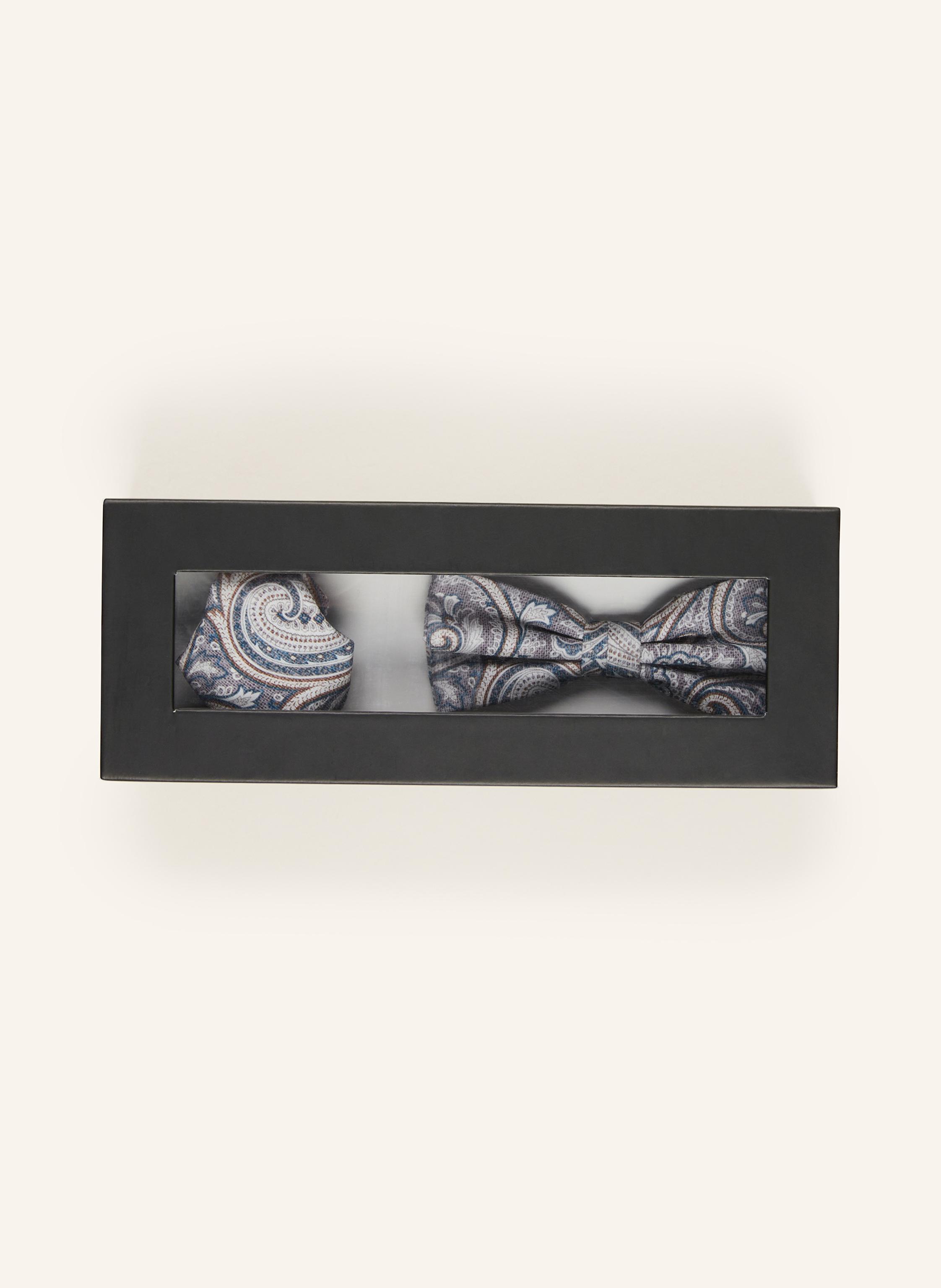 Thumbnail - Paul Set: Fliege Und Einstecktuch grau