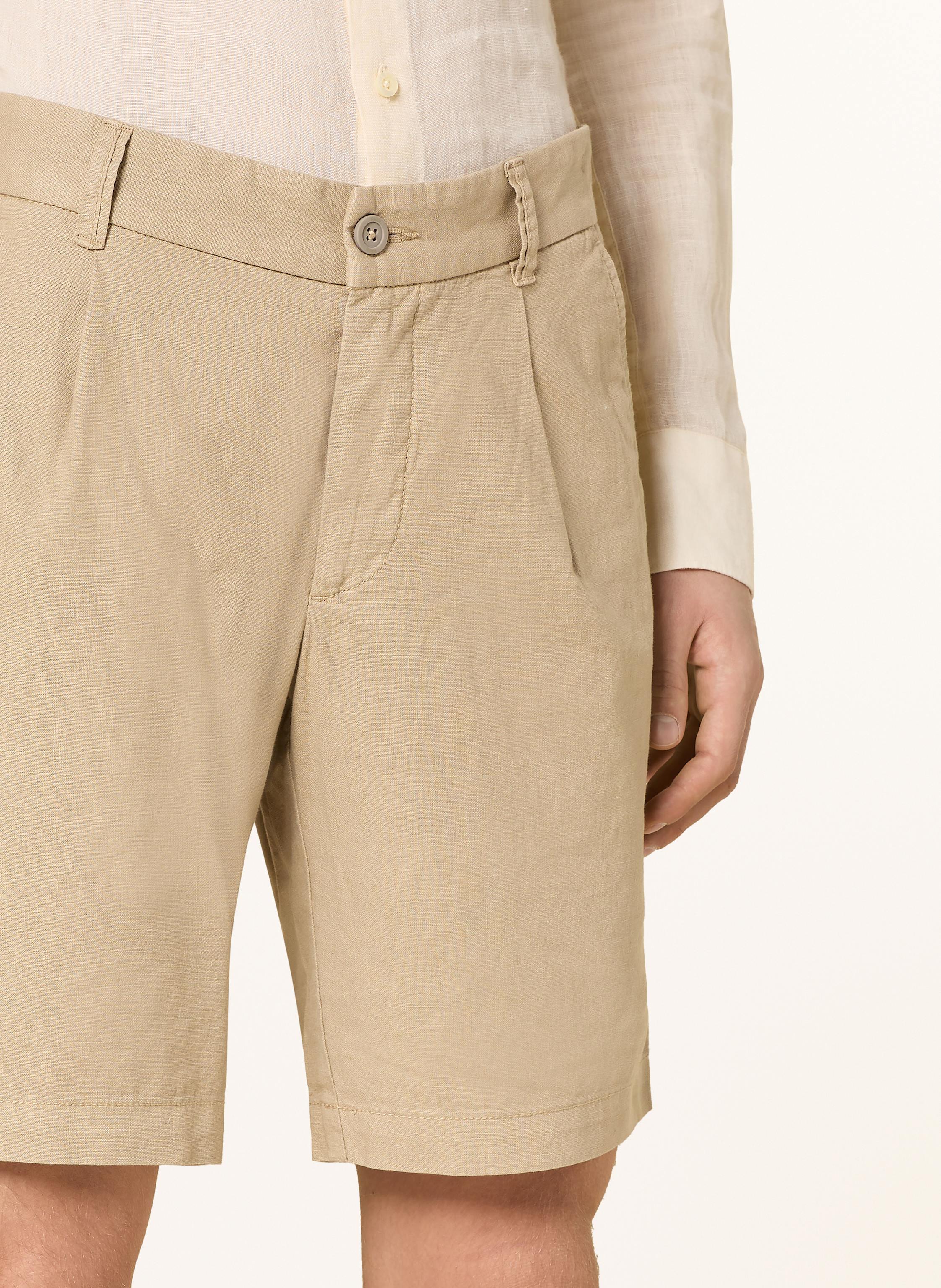 Thumbnail - Paul Shorts Comfort Fit Mit Leinen beige