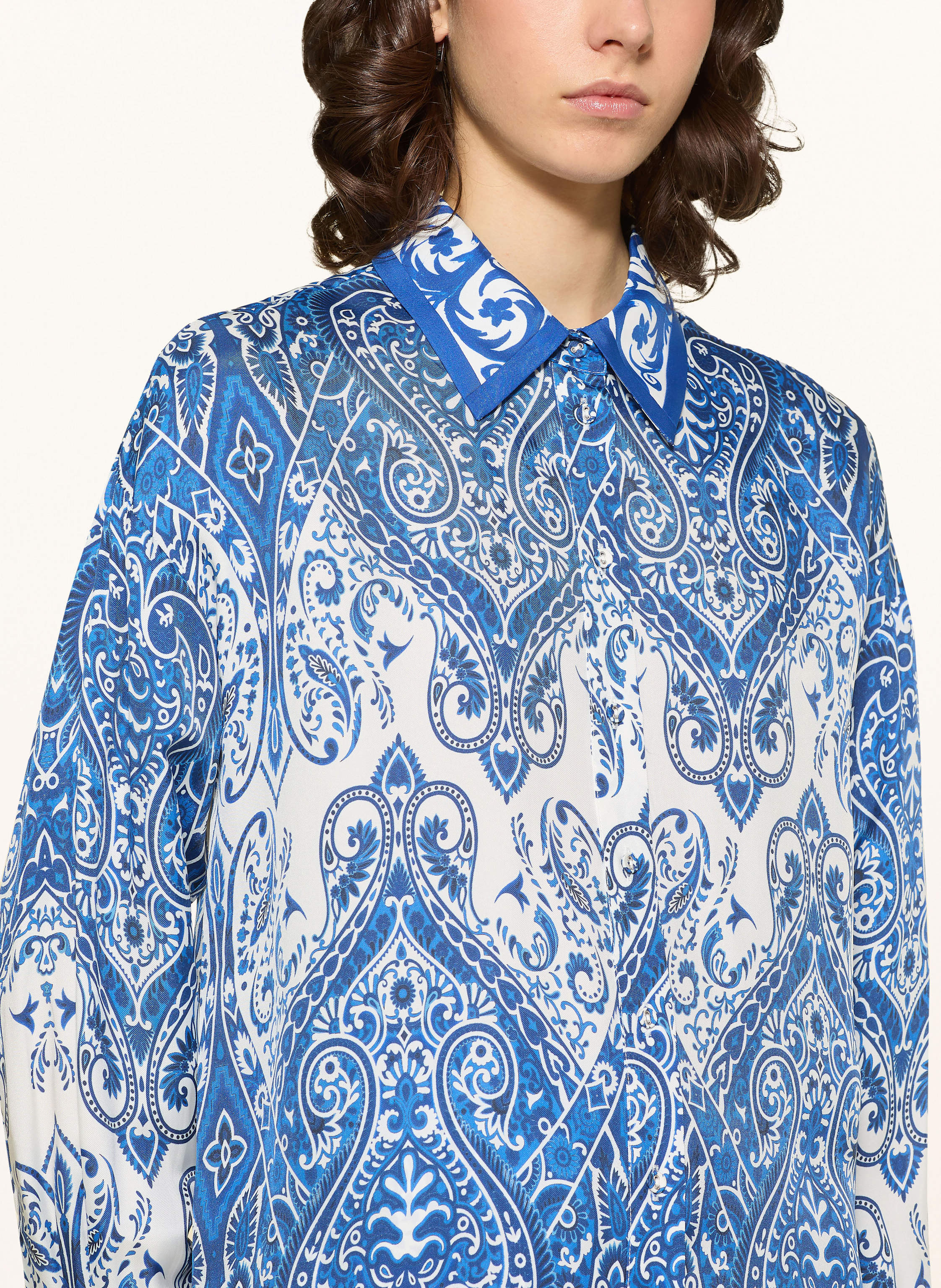 Thumbnail - Mrs & Hugs Hemdbluse Mit Seide blau